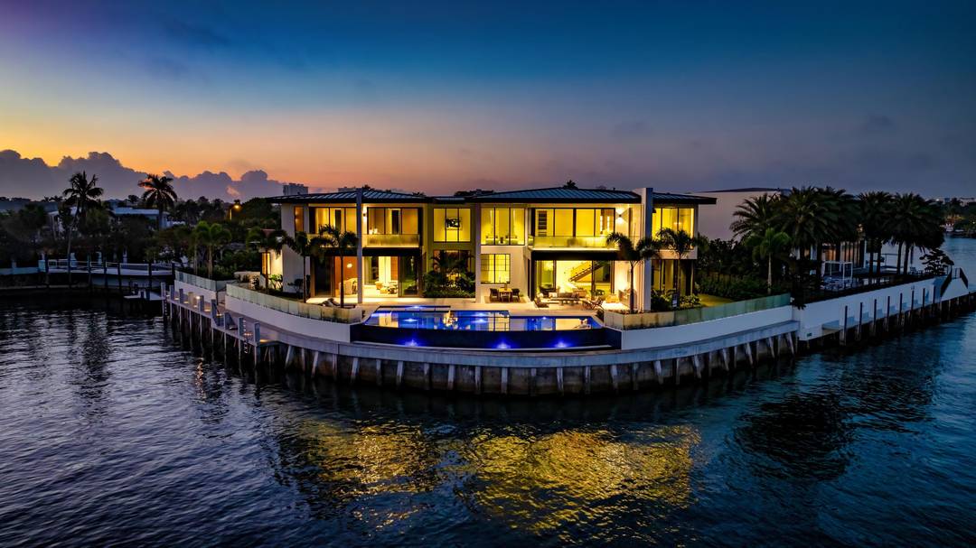 New Orchid Point Intracoastal estate sited on 230 feet of waterfrontage with side protected yacht dockage in a ''no wake zone'' capturing stunning panoramic views by Jag Development, In Site ...