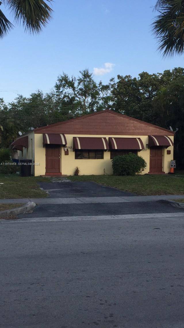 This duplex features 2 bedrooms 1 bathroom on each side with ceramic tile flooring and central A C.