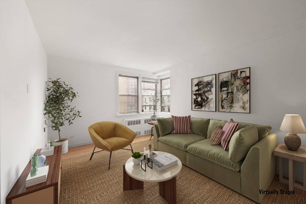 Please note open house is by appointment This 1 bedroom offers a flexible layout, a generously sized bedroom, a separate modern kitchen, hardwood floors, and closets galore.