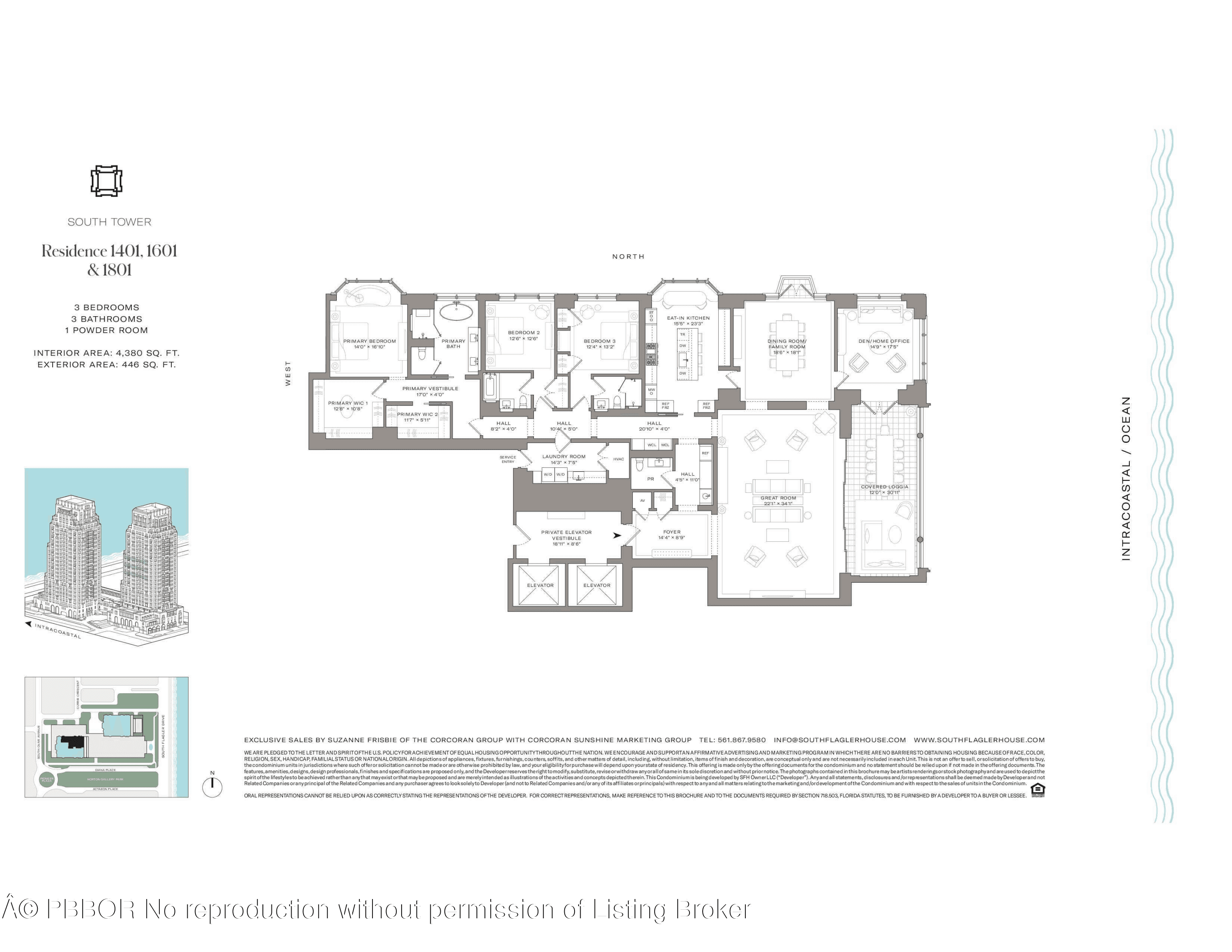 South Tower Residence 1601 is available turnkey, priced at 14, 500, 000.