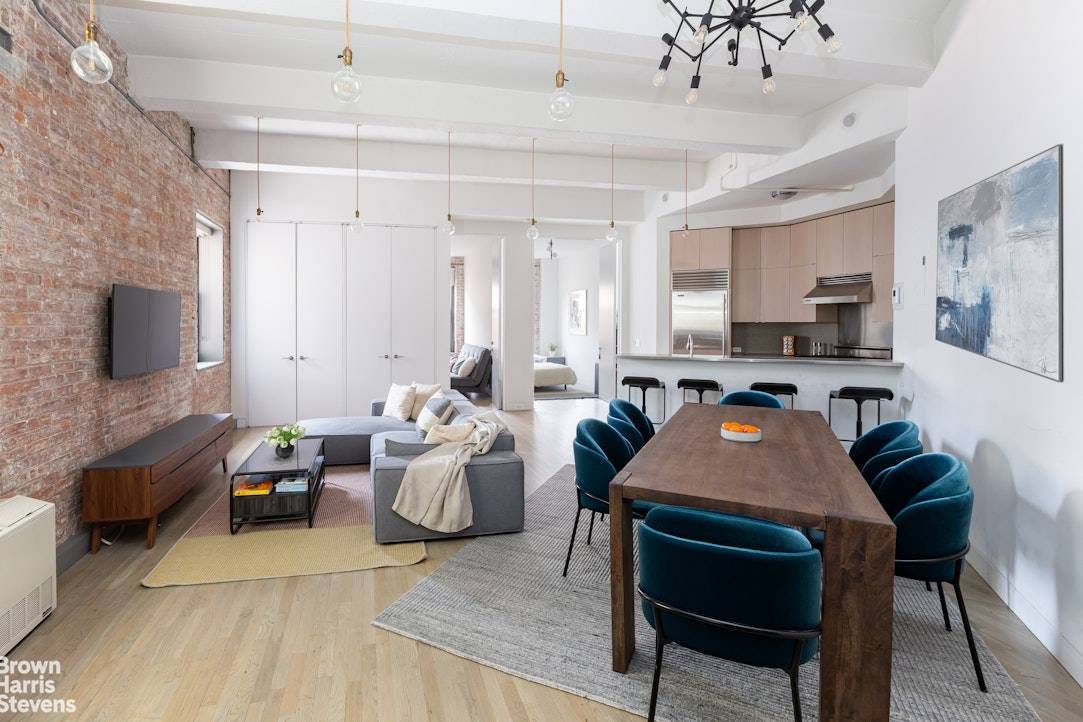 RARE WEST VILLAGE LOFTTruly unique in detail and design, this approximately 1, 200 sq ft, 2 bedroom apartment blends all the charm of the West Village with your downtown TriBeCa ...