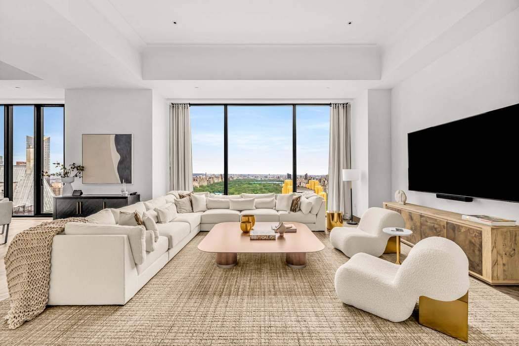 Designed by the renowned Studio Sofield, recognized for their impeccable craftsmanship, this 4, 492 sqft residence offers a direct elevator Entry Gallery which leads into a sprawling full floor, 3 ...