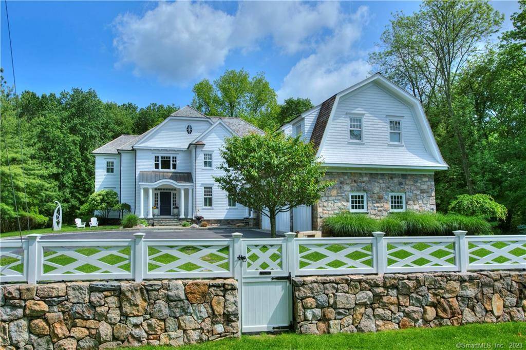Walk to Compo Beach Longshore Club Park Metro North Saugatuck Center recently updated 5 BR Nantucket stone shingle home with gorgeous, fenced Gunite pool, situated in fabulous beach neighborhood but ...