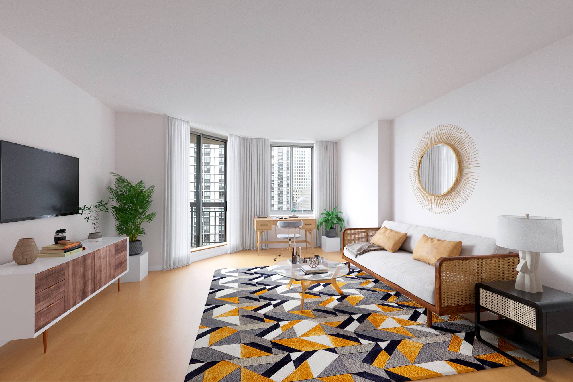 Fantastic home or investment opportunity with a large private balcony with Hudson River and WTC views !