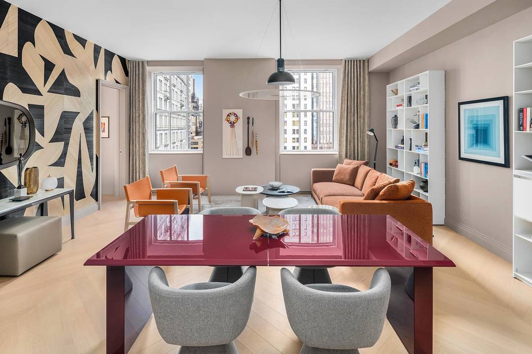 Residence 1602 is a 1641 square foot, two bedroom, two bathroom residence at One Wall Street.