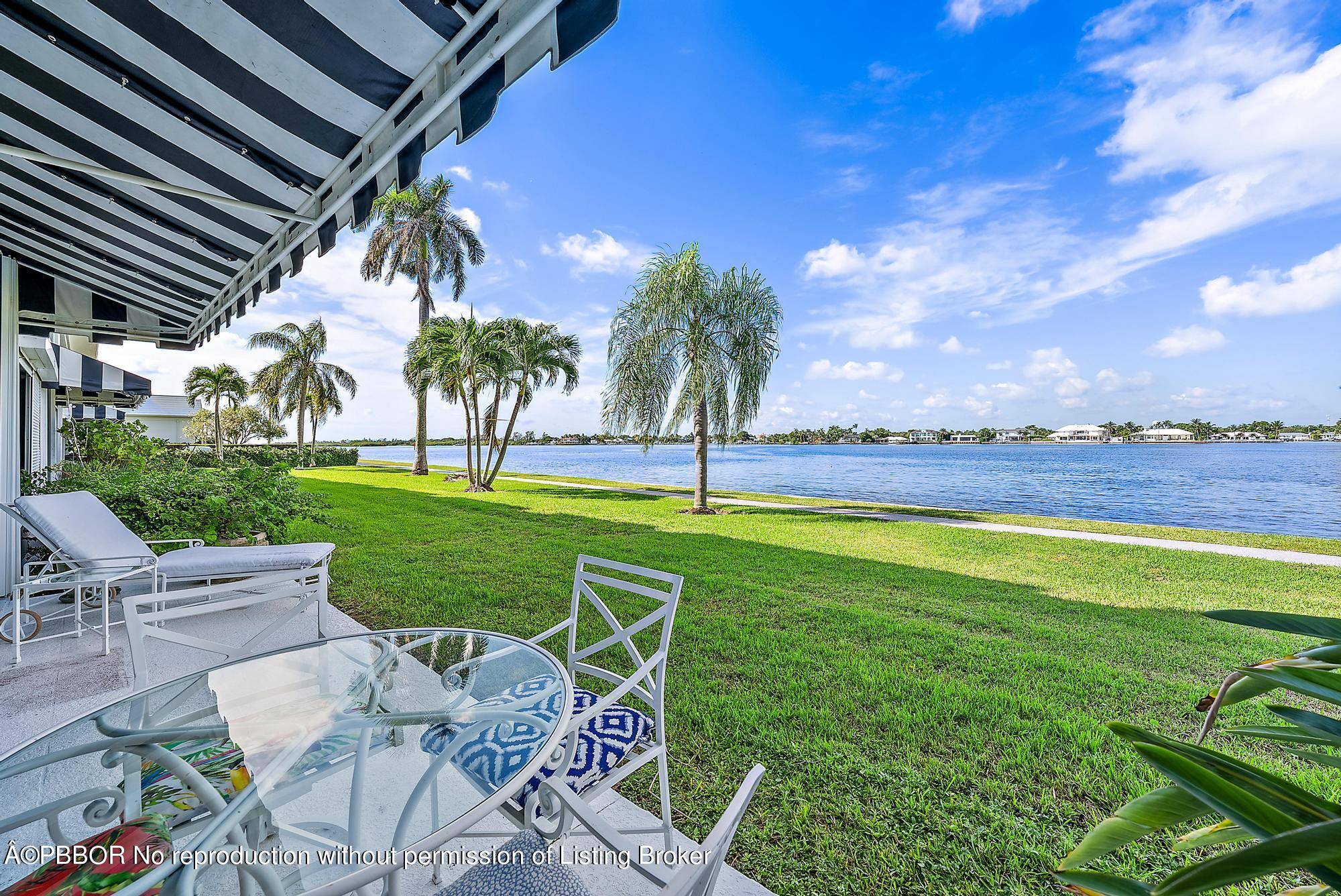 Beautiful waterfront ground floor, two bedroom, two bathroom unit with 1, 567 square feet in the 3 story, 12 unit 'Chateau Cheverny' with private walking path and stunning direct Intracoastal ...