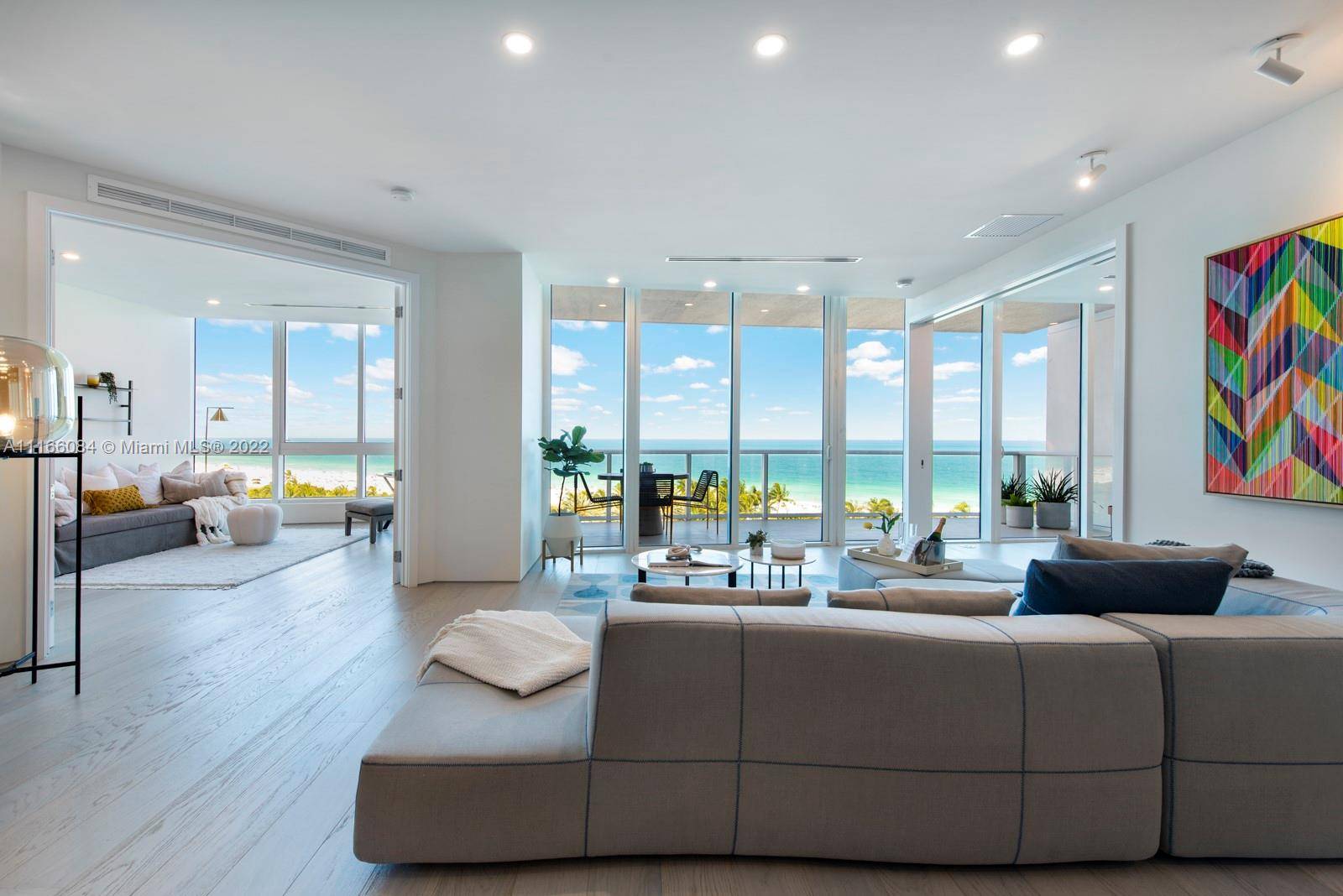 Influenced by the surrounding sand and ocean, this newly redesigned Continuum residence offers a unique open split floor plan and sweeping ocean views from every room.