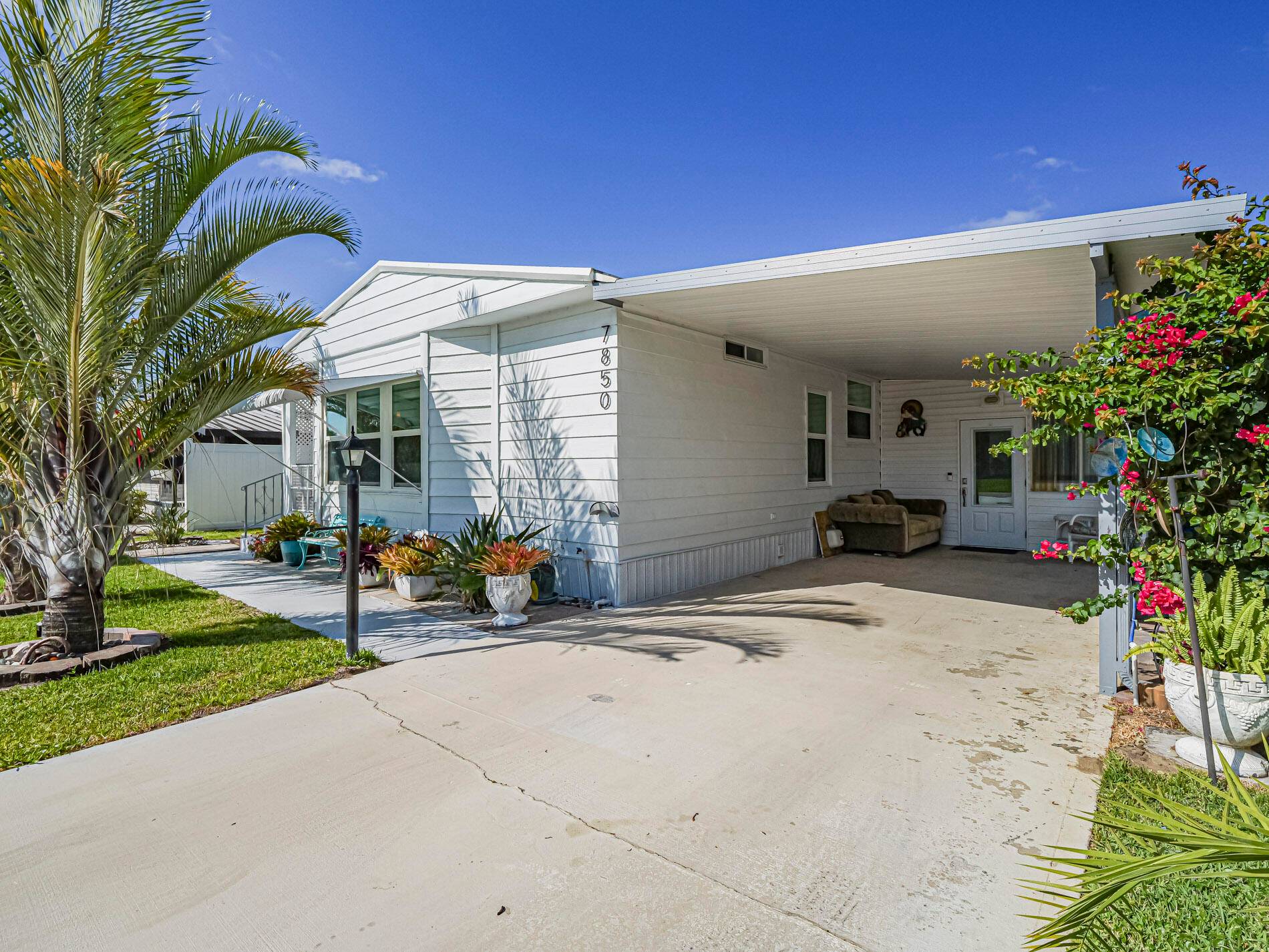 Own your land with the beautifully updated 2 bedroom 2 bath manufactured home.