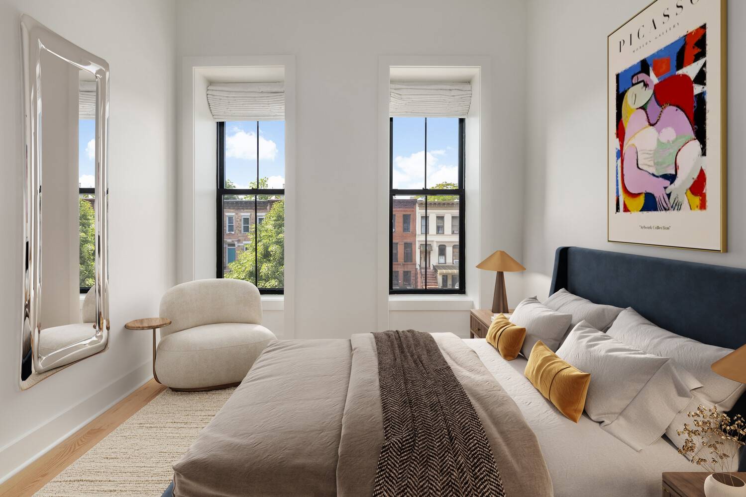 Three Bedroom Rental in Two Family Brownstone in Perfect Stuyvesant Heights Location Featuring Newly renovated top floor 3 bedroom, 1 bath apartment on top floor of brownstone.