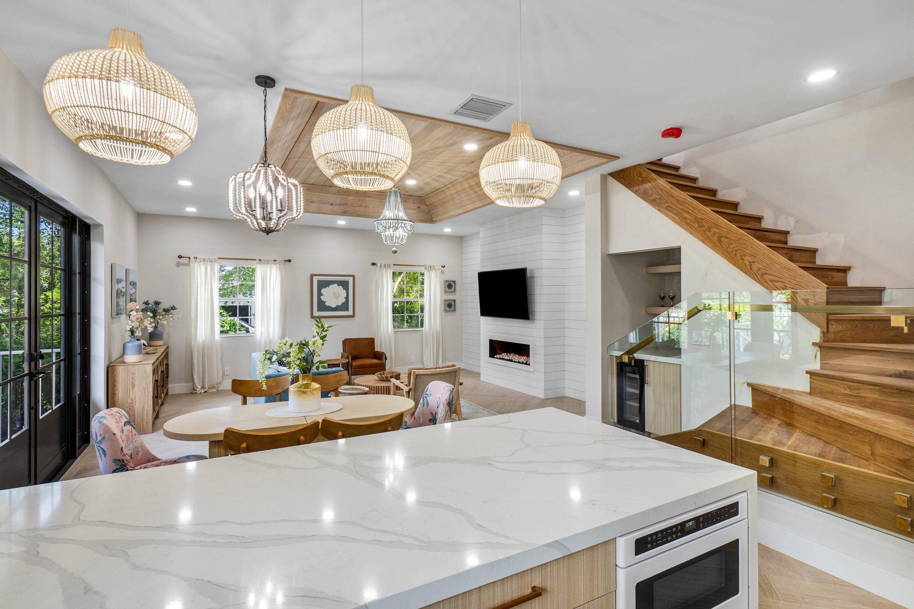 Experience the best of coastal living in this fully furnished, turnkey rental, professionally curated with designer level interiors and brand new furnishings never lived in.