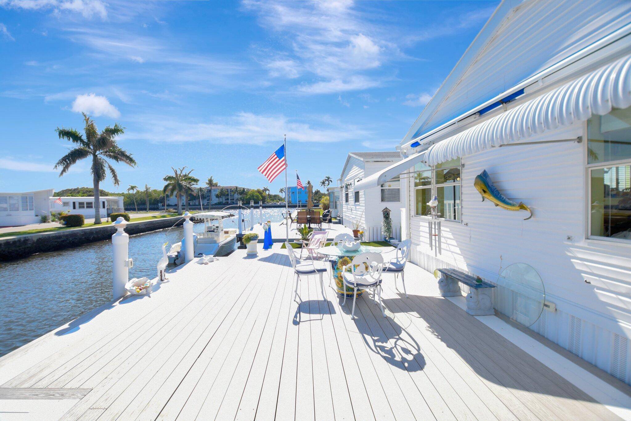 Fantastic Briny Breezes canal front home with views of the intracoastal, magical sunsets and all that Briny has to offer.