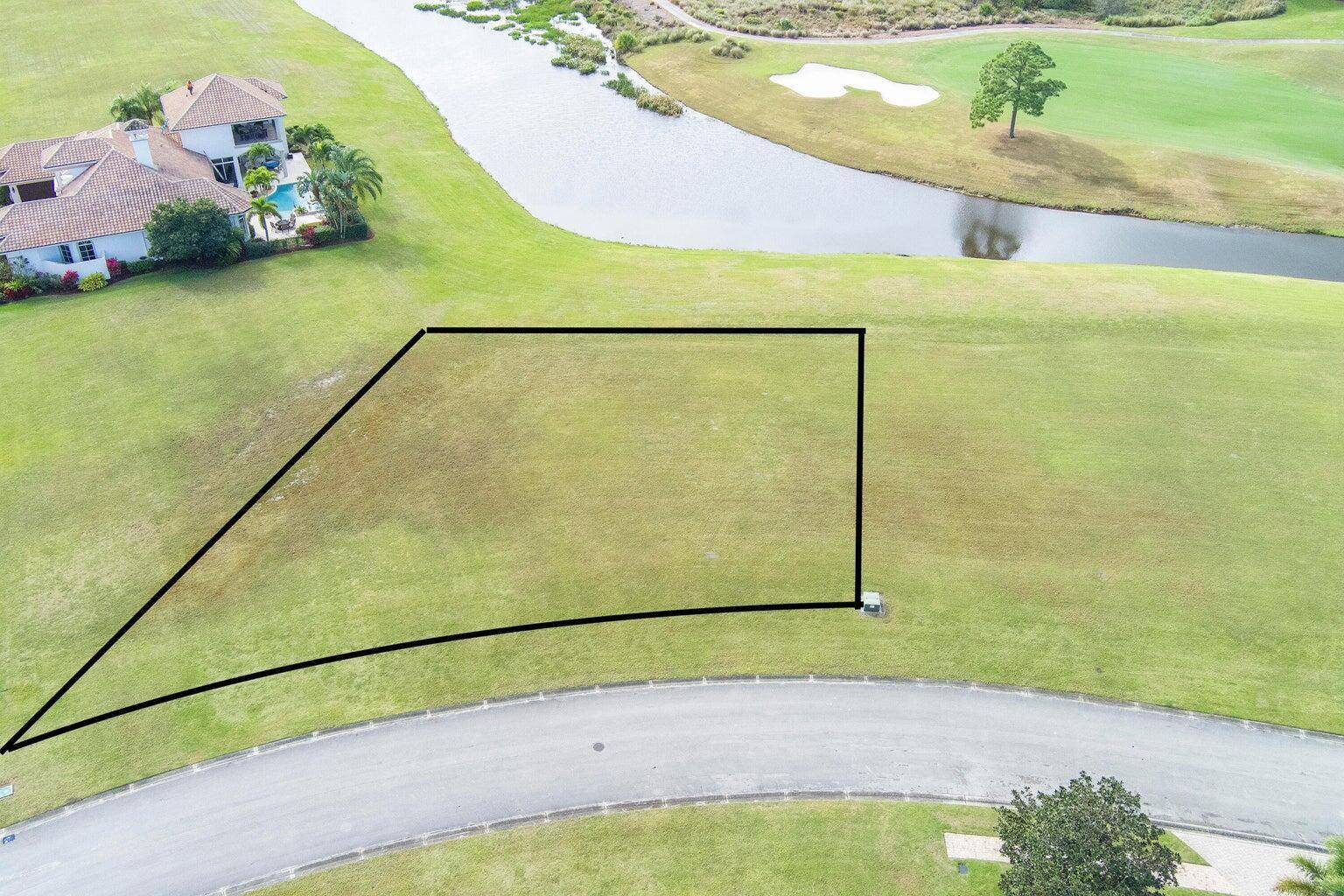 Stunning lakefront sunset views of the Palmer 13th hole are yours from this oversized estate homesite, now available as a resale.
