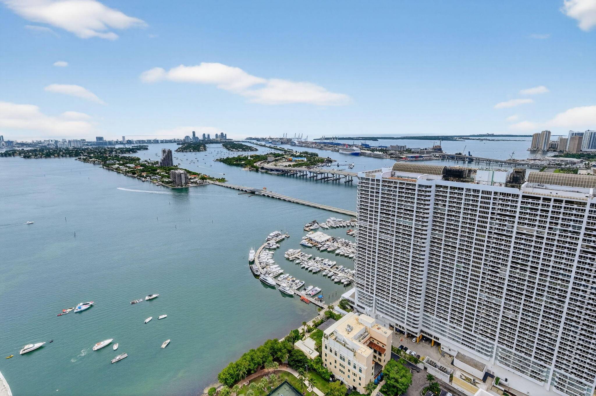 Stunning 46th floor residence at Aria on the Bay with sweeping panoramic views of Biscayne Bay, Miami Beach, and the downtown skyline.