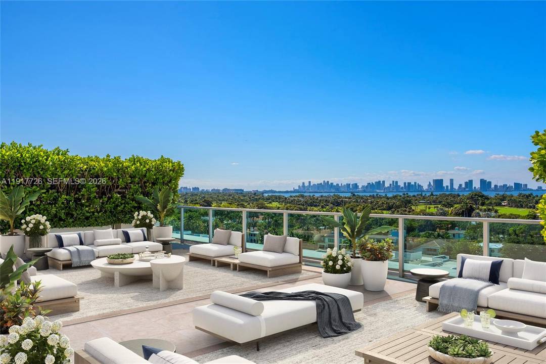 Sun drenched lower penthouse showcasing grand proportions, 13 ceilings, and an additional 2, 466 SF of sprawling private terraces.