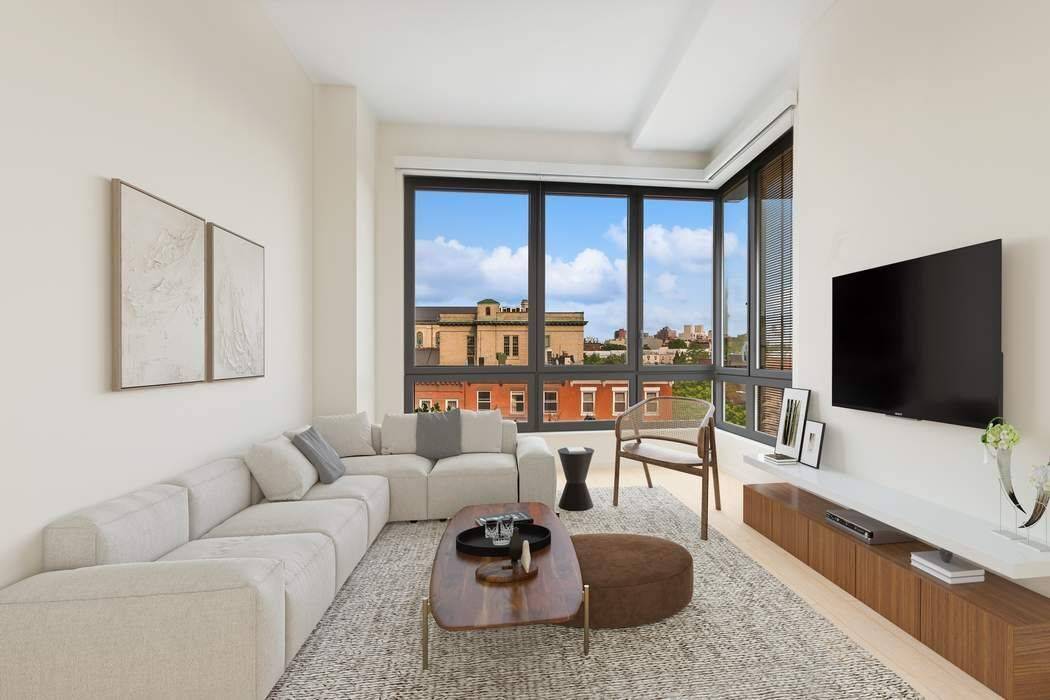 Residence 523 at 550 Vanderbilt is an oversized one bedroom in vibrant Prospect Heights.