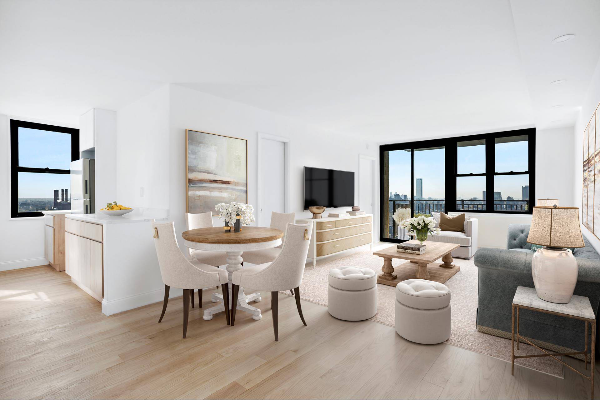 Experience the epitome of city living in this beautifully renovated 2 bedroom, 2 bathroom sponsor owned apartment at the highly sought after Park Towers.