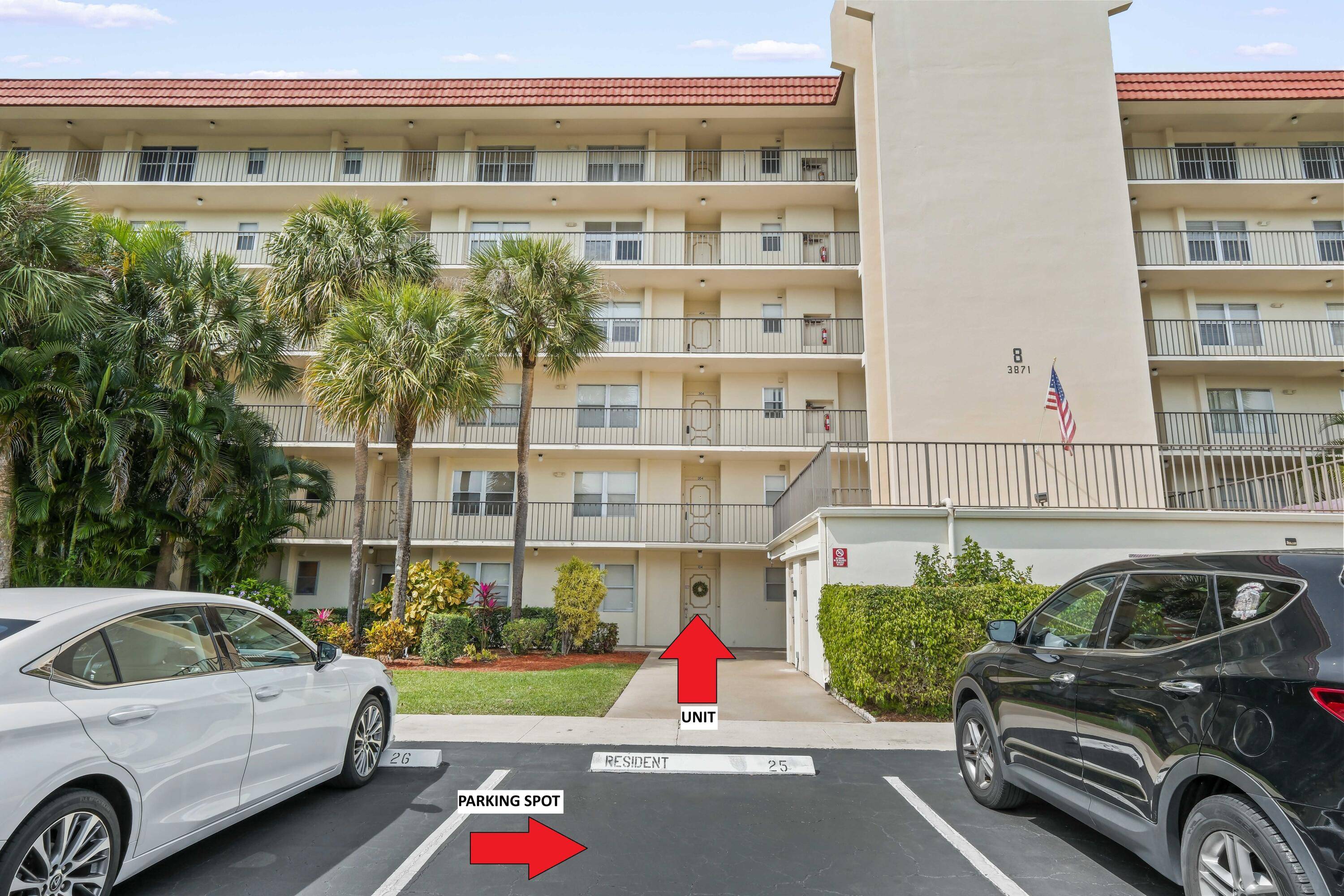 Light, bright, completely professionally renovated 2 bed, 2 bath, 1st floor condo with its Deeded parking spot right outside the front door !