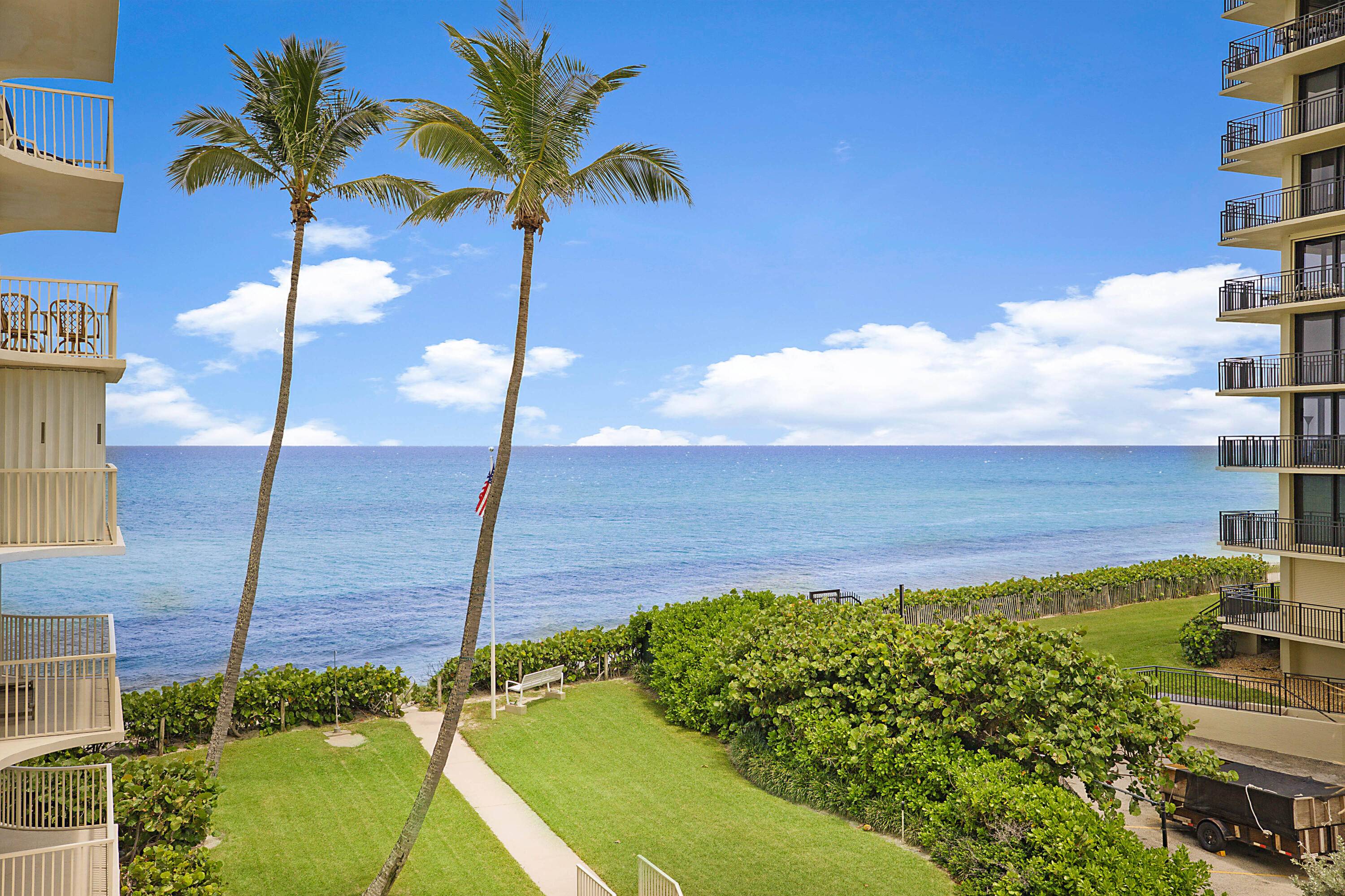 BEACH CONDO rarely available 3 bedrooms and 3 full baths condo that sits right on the ocean, it is very bright with water views from every room.