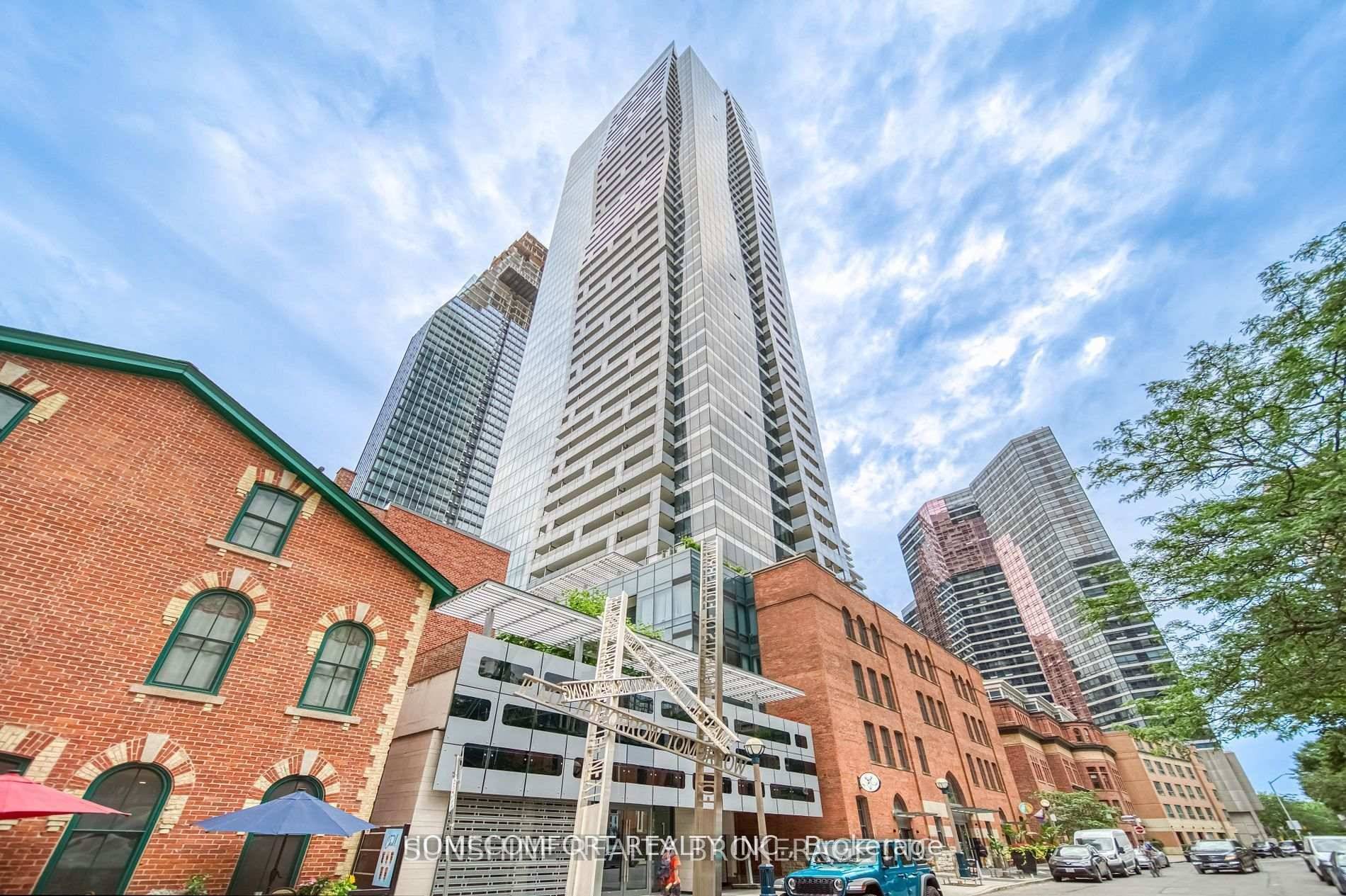Welcome to this Exceptional 1 Den Suite with Balcony, Nestled Within a Modern Architectural Masterpiece Featuring Historically Designated Facades.