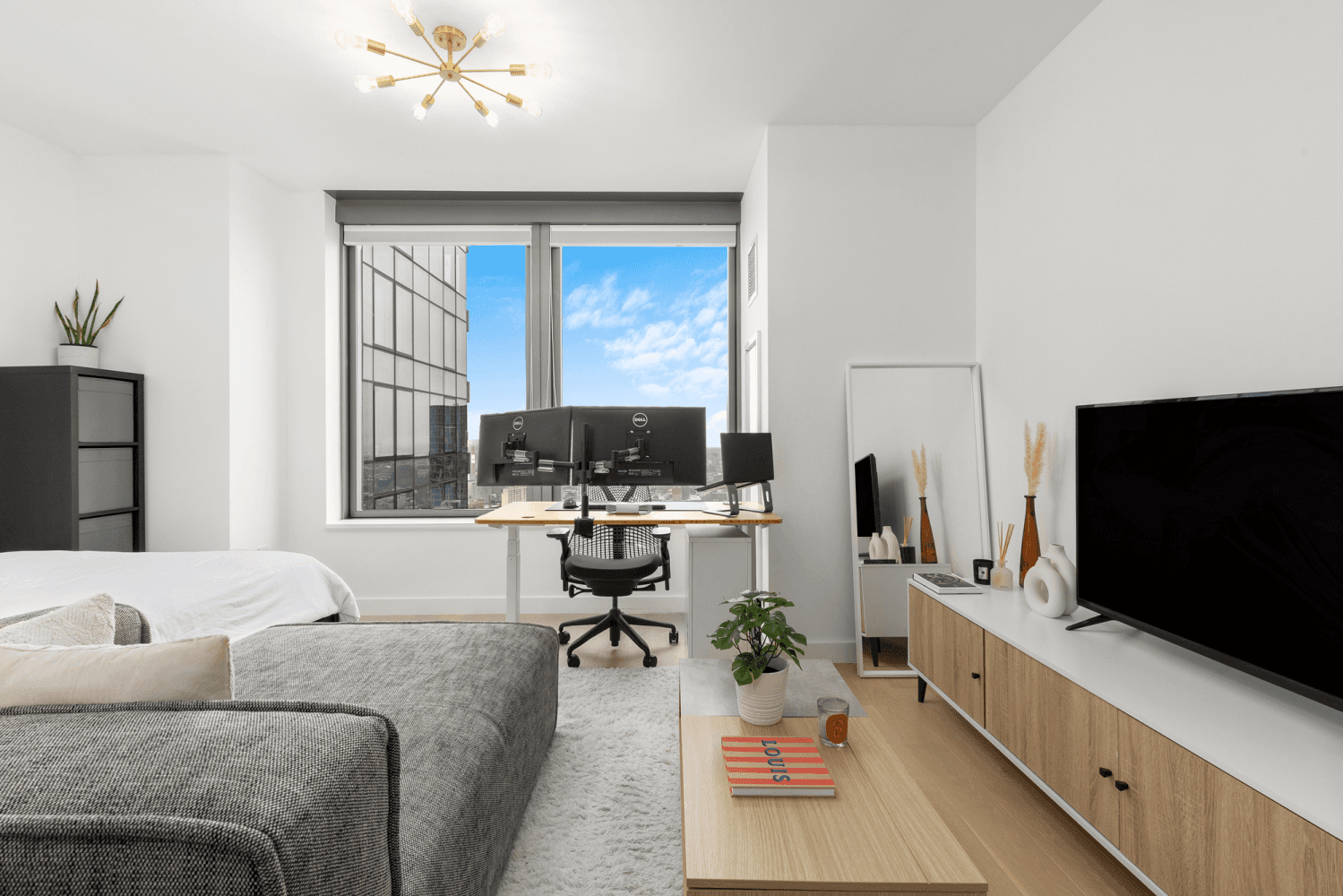 AVAILABLE for move in on 11 7Experience this immaculate studio luxury rental home conveniently located in the heart of LIC, with easy access to eight different subway lines !