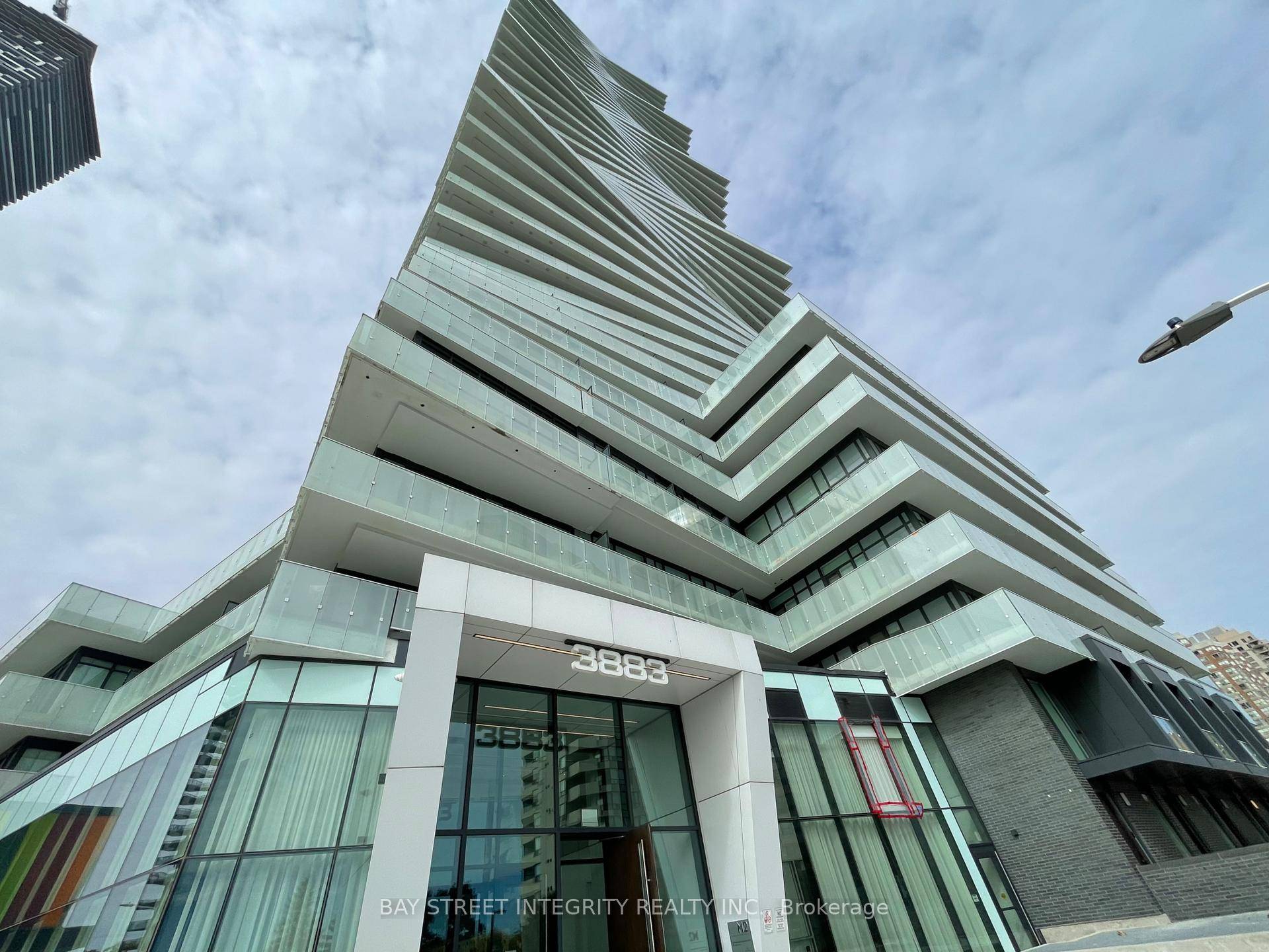 Students welcome. Brand new M City 2 high floor 2 bedroom, 2 bath unit with wrap around balcony offering unobstructed lake and city skyline views.
