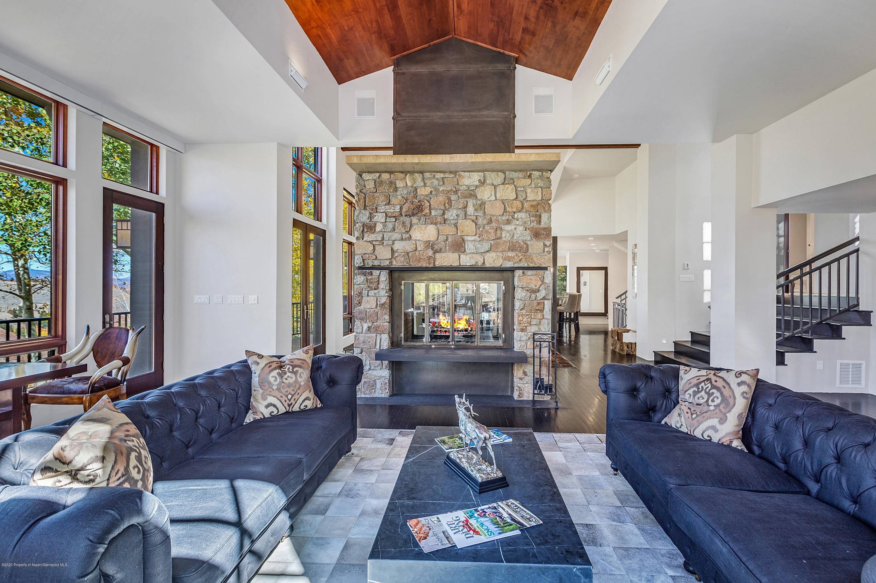This newly updated home enjoys contemporary mountain elements, a large, open floor plan with great views of Snowmass Village.