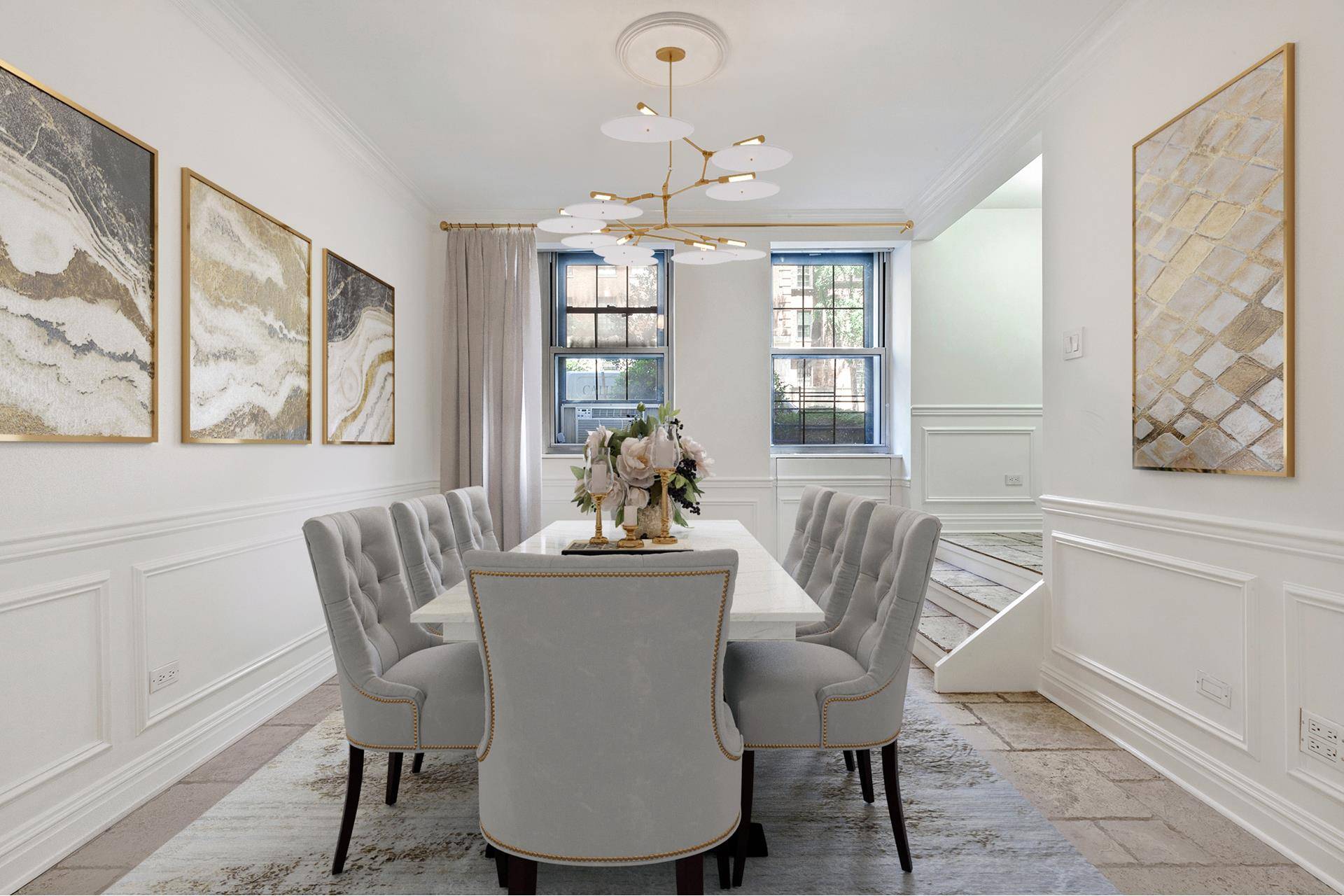 This expansive, private maisonette duplex is a rare gem tucked inside a luxury full service condominium.