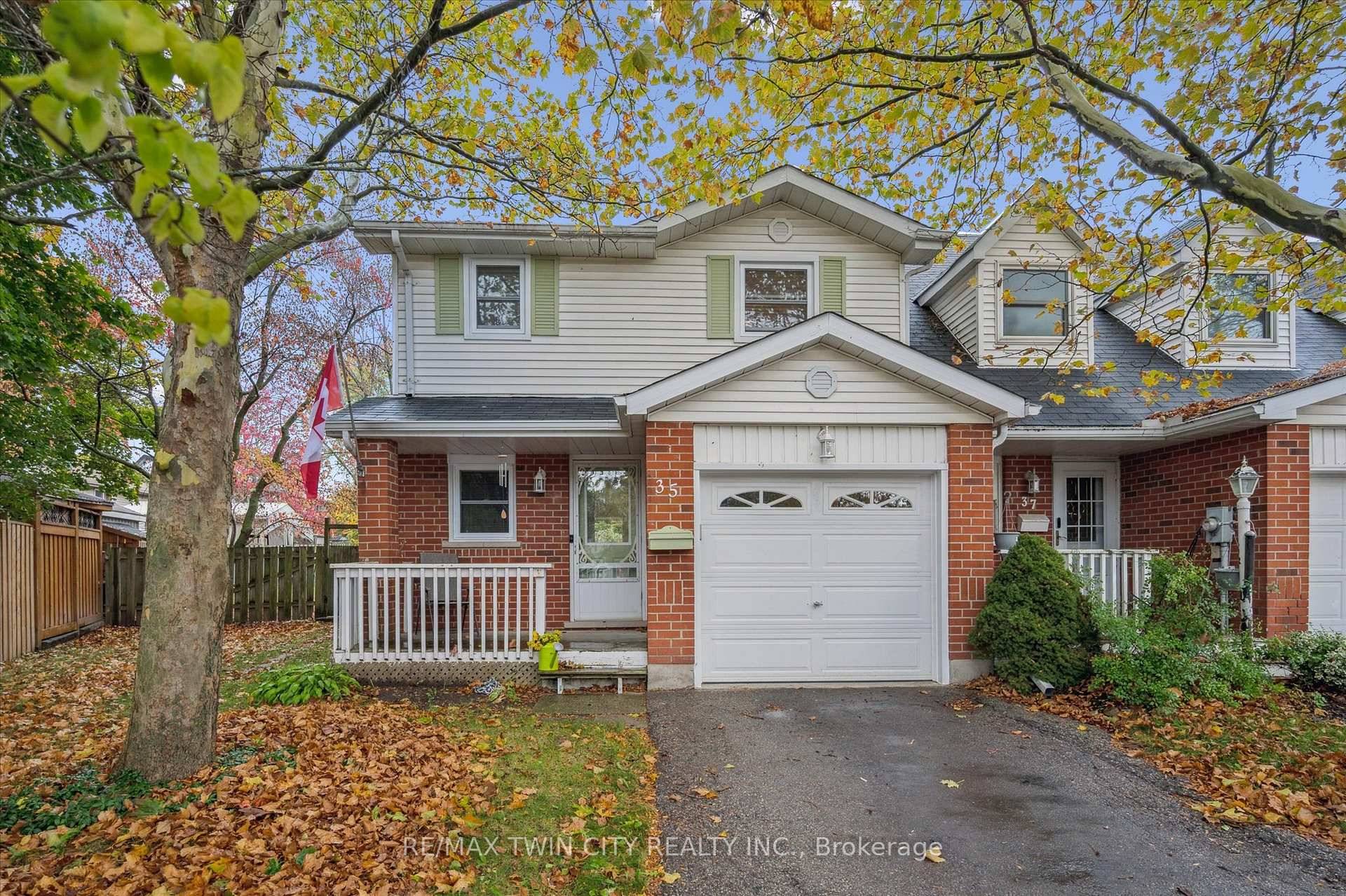 End Unit Townhome with Massive Private Backyard in East Galt !