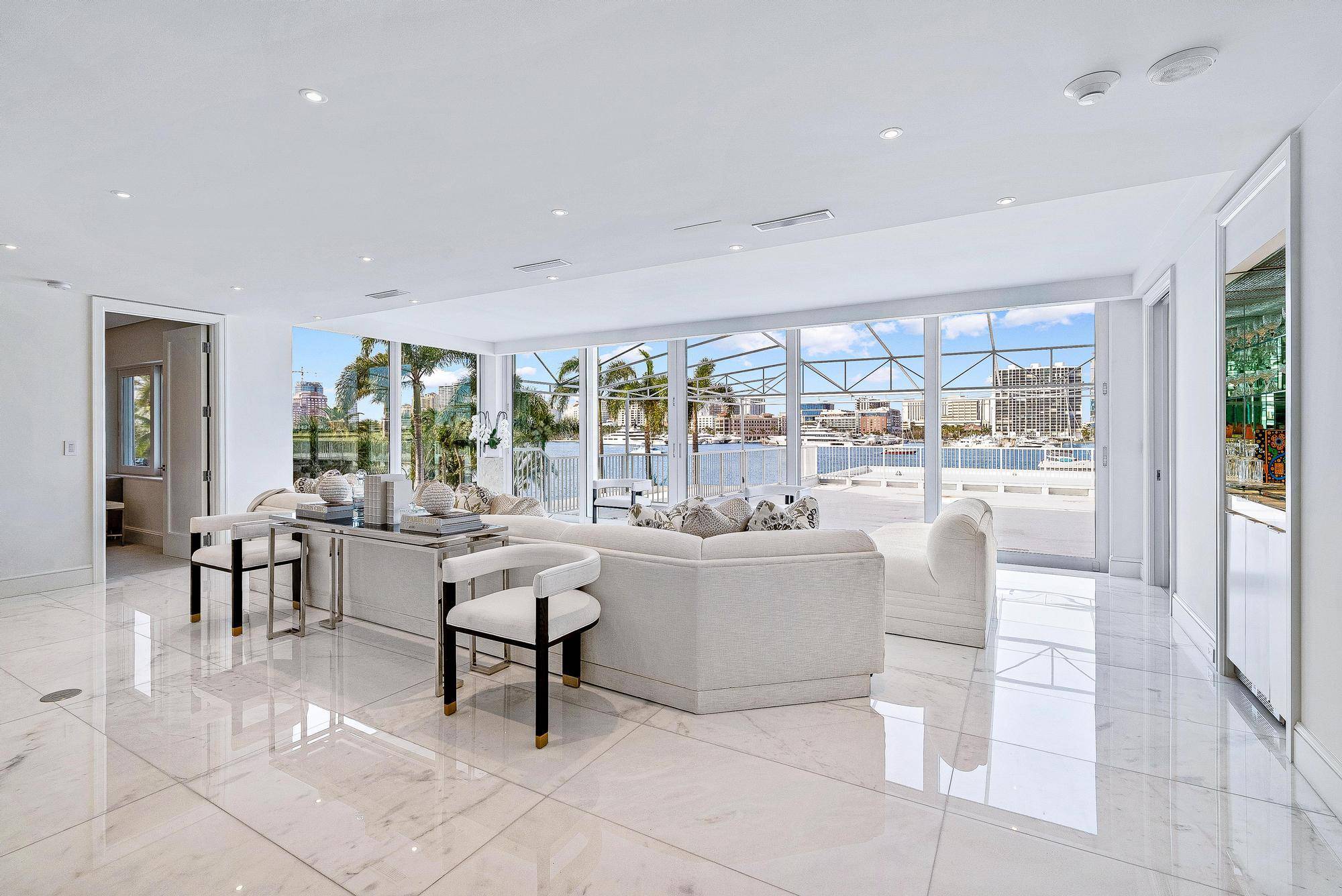 One of a kind Exquisitely Renovated 3 Bedroom 3 1 2 Bath Apartment Situated Directly on the Intracoastal.