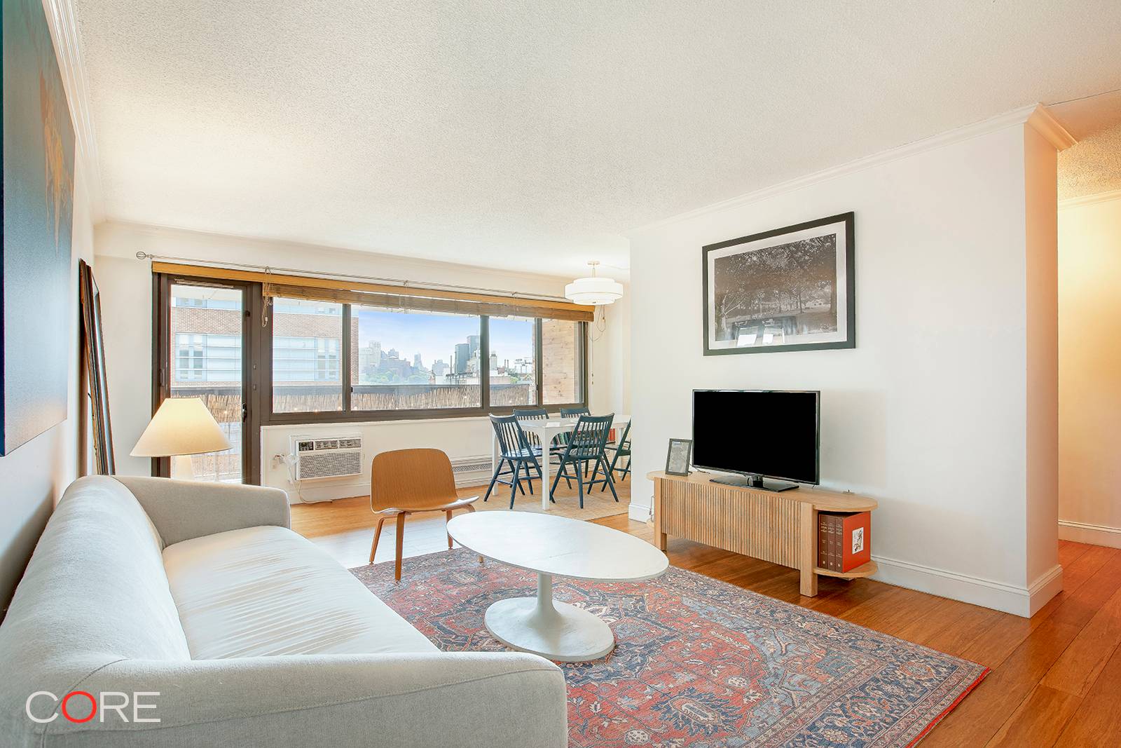 Spacious two bedroom apartment with oversized terrace and exceptionally low maintenance in the vibrant Fulton Seaport neighborhood.