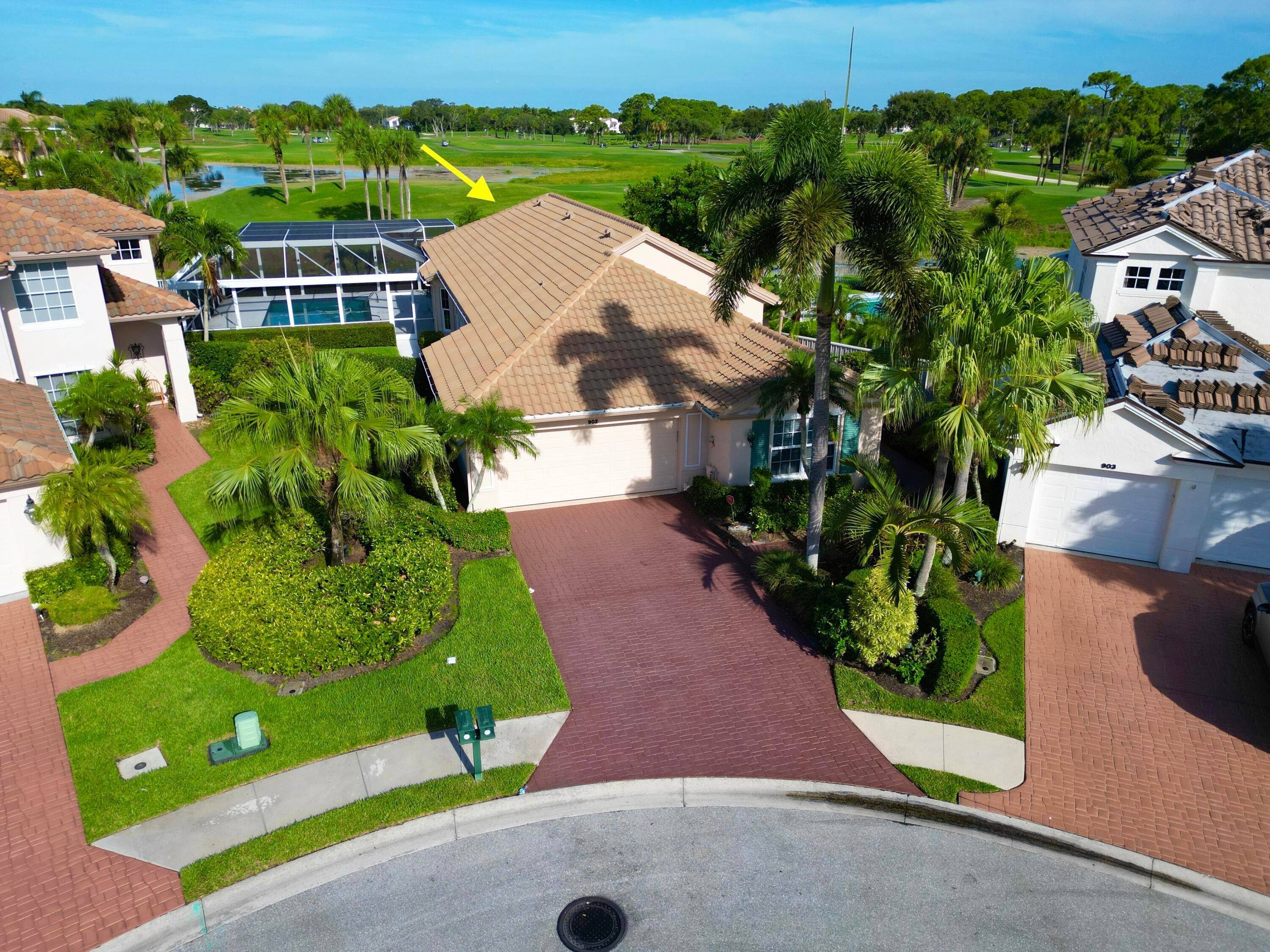 Spend the winter season in this beautifully appointed, clean, bright home located in the desirable gated community of Augusta Pointe in PGA National.