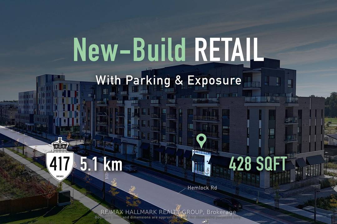 Position your business in the fast growing Wateridge Village at 1340 Hemlock Rd.