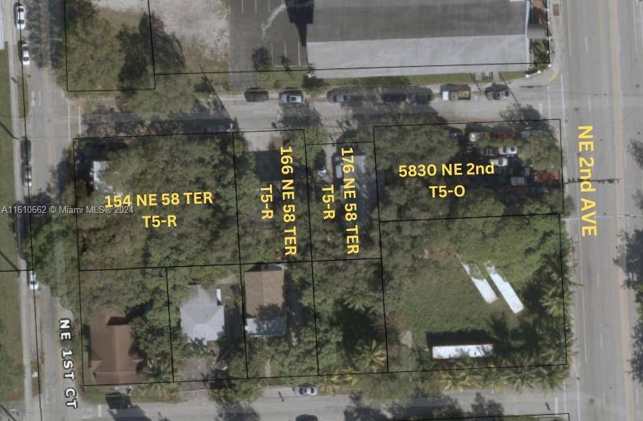 Unique Opportunity to acquire a 4 Parcel Assemblage of T5 Zoned lots in the heart of Little Haiti.