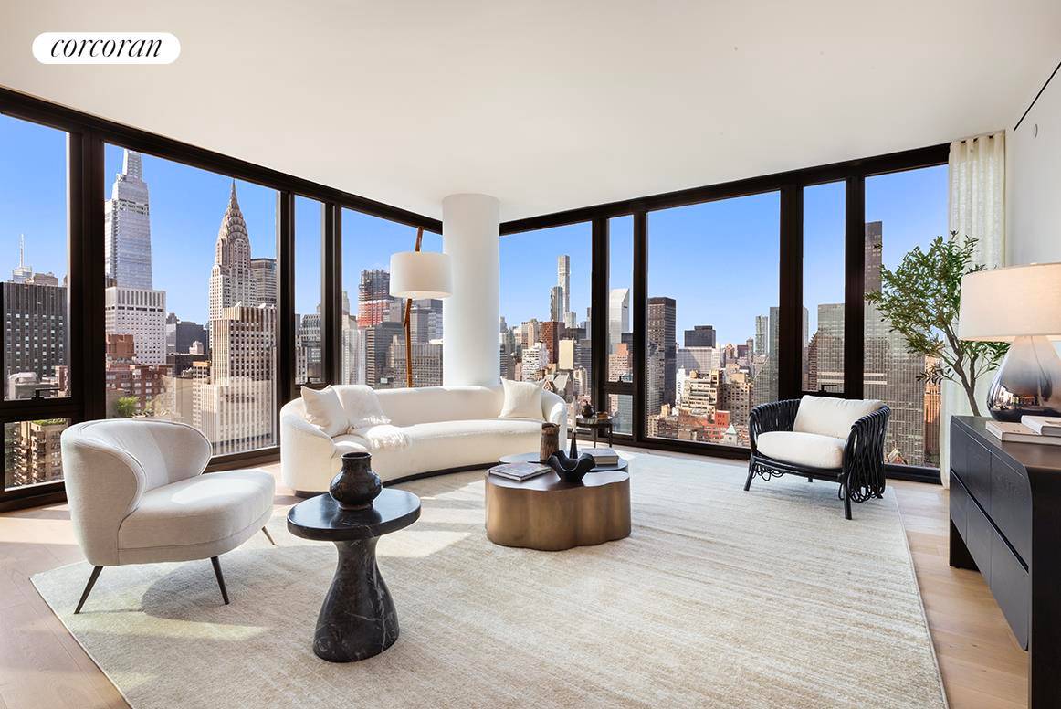 Residence 41H at One United Nations Park is a 2, 097sf three bedroom, three bathroom plus powder room residence with breathtaking Manhattan skyline and river views.