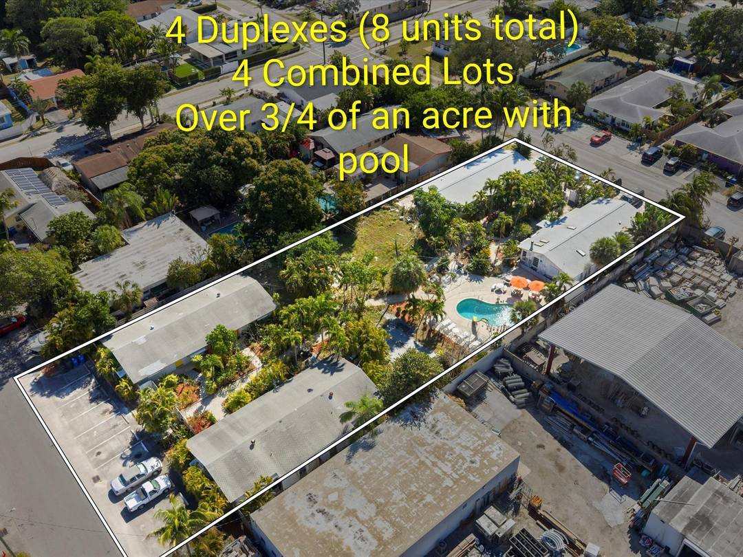Calling All Investors ! A rare and amazing opportunity to own an assemblage of 4 combined lots with 4 duplexes !