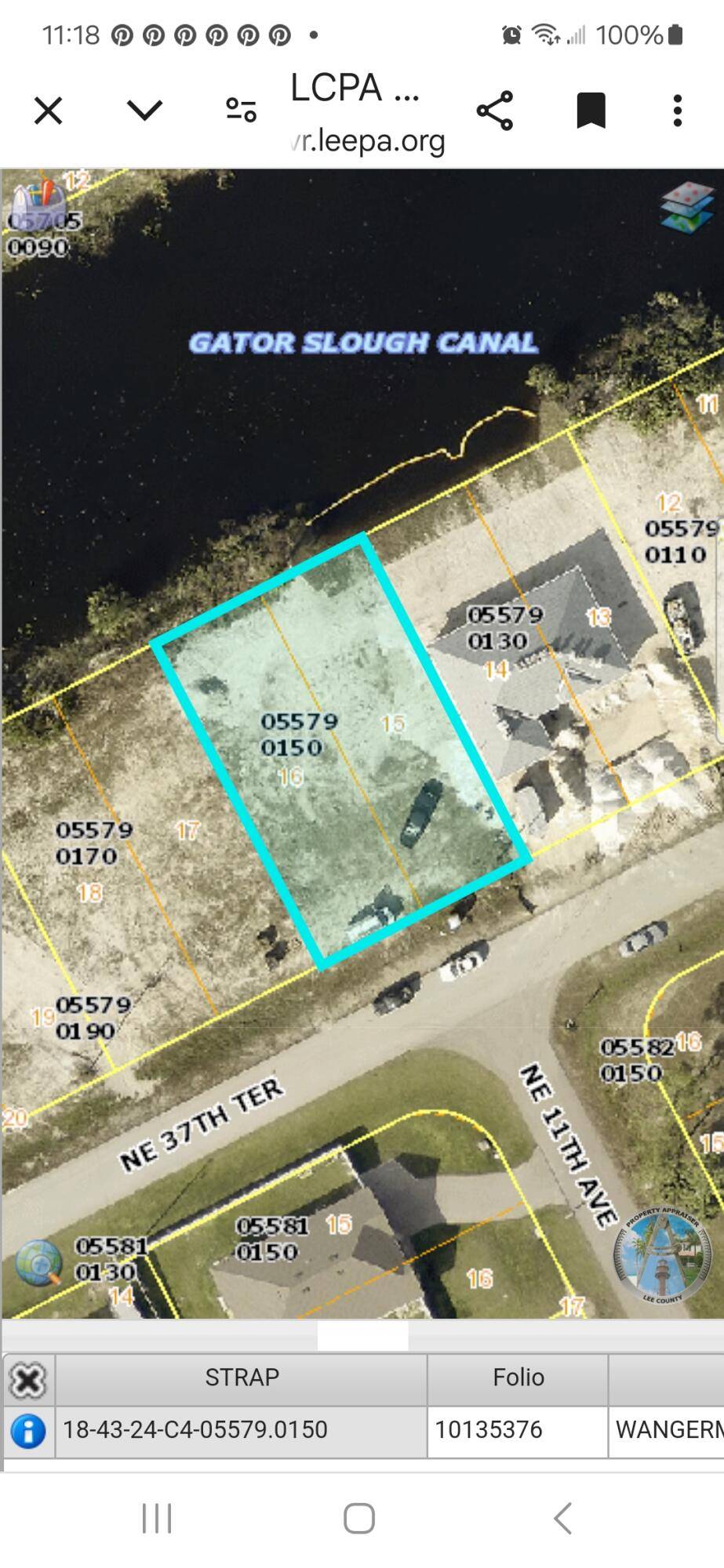 Opportunity knocks ! This is the least expensive lot on the main Gator Slough !