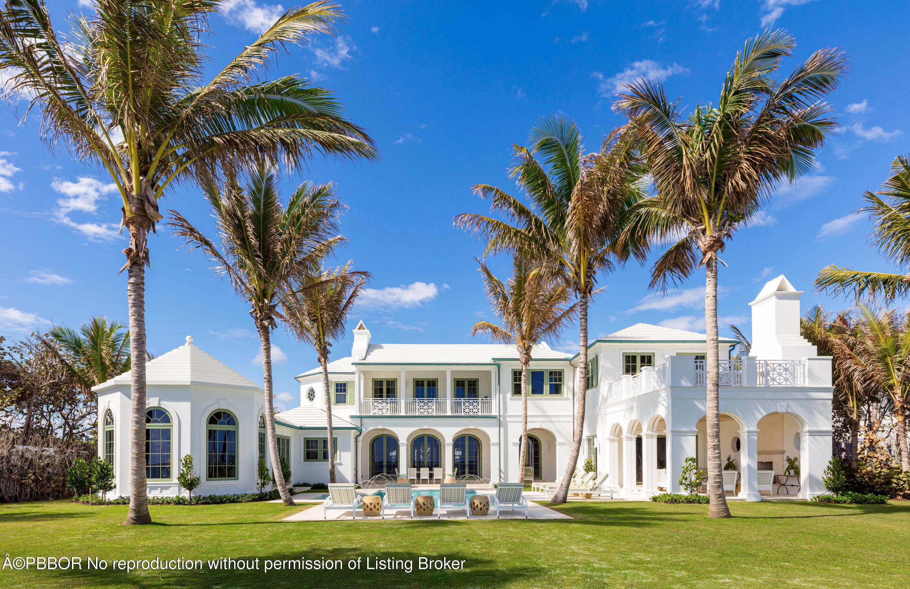 Presenting the only new custom home available on Palm Beach Island with one of the highest elevations, 175' of direct ocean front and on 1.