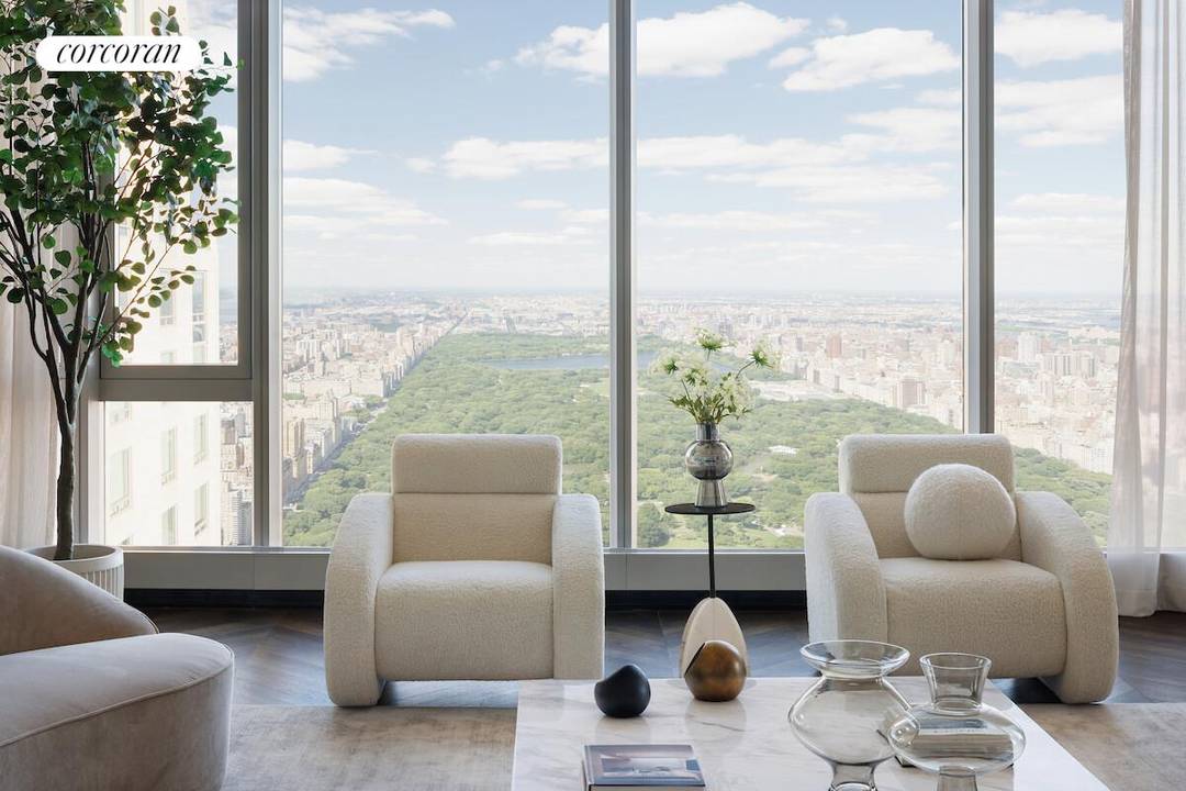 Tower three bedroom with triple prime exposures at Central Park Tower.
