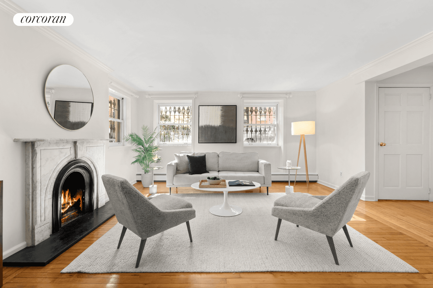 Apartment 1 at 222 Clinton Street is an incredibly rare offering a 1, 776sf duplex two bedroom, 2.