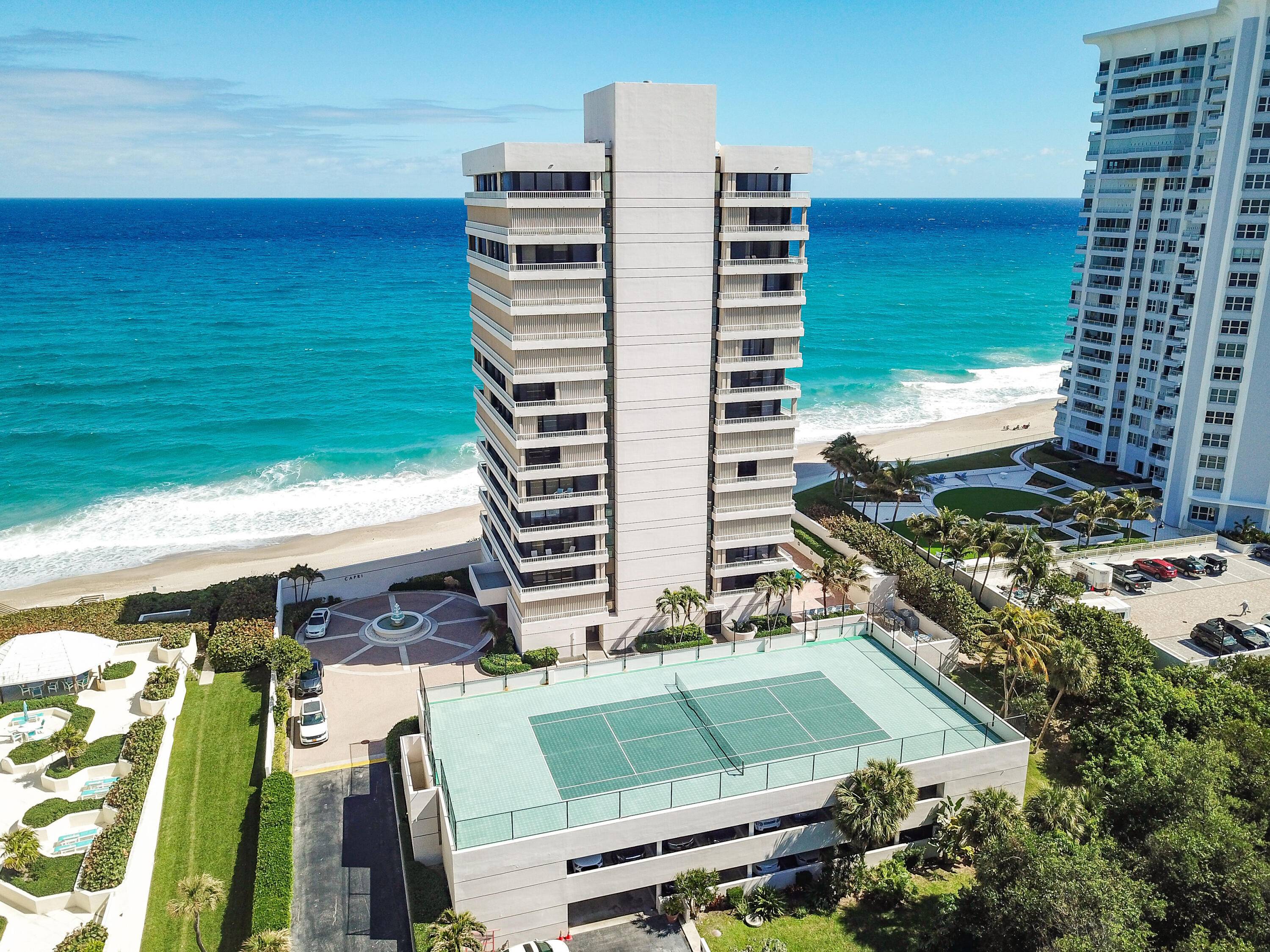 The Capri Condominium on Singer Island is a boutique condo building with one tower that consists of 16 Floors with a total of 28 Condos.