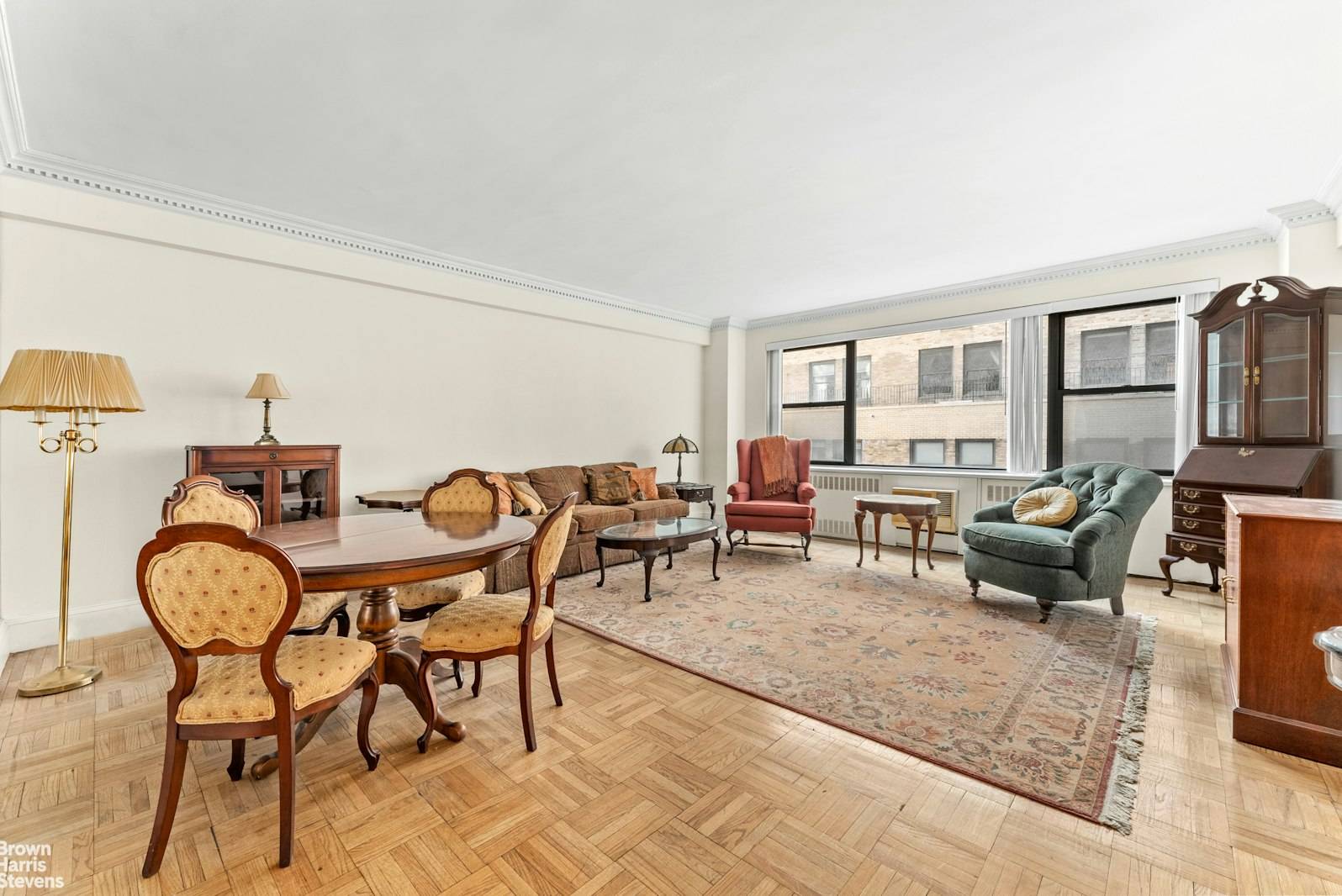 Large furnished one bedroom apartment off of Park Avenue and 57th street in one of New York's most desirable addresses, The Dorchester.
