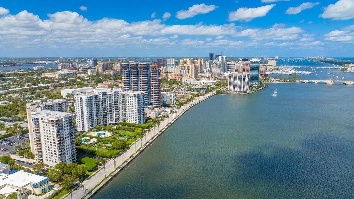 Rent this stunning, fully renovated, fully furnished, split two bedroom, open floor plan, with views of the intercostal, Palm Beach Island and the majestic Atlantic Ocean.