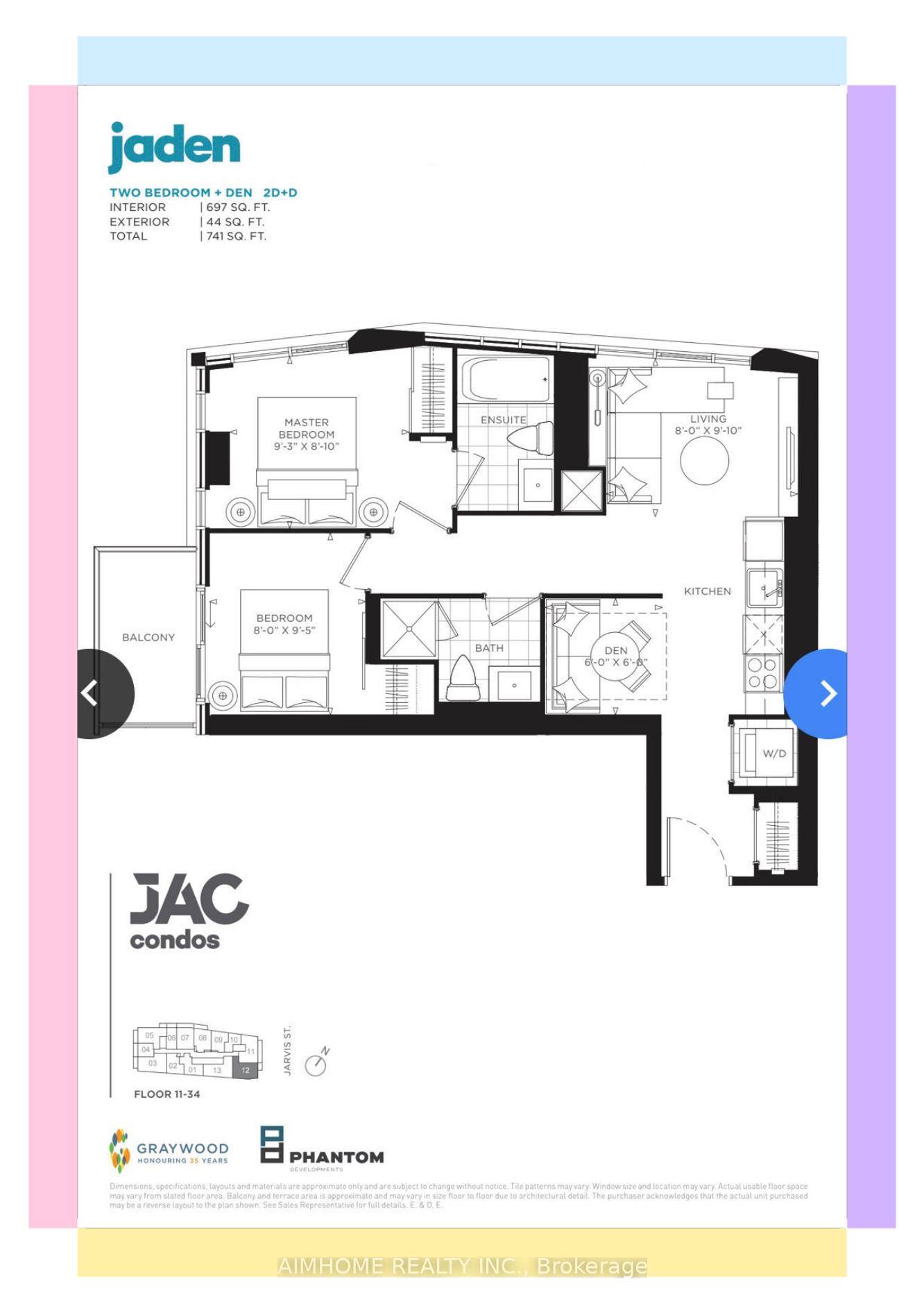 Welcome to the Brand New Luxury JAC Condo 2 1 Corner Unit Downtown Carlton Jarvis lt ; gt ; 1 Parking Included lt ; gt ; South East Exposure O ...