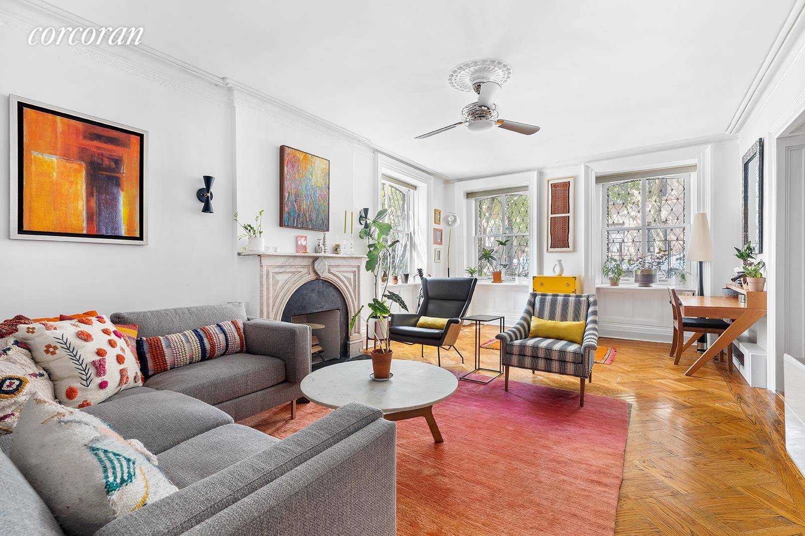 This nearly 2200 SF duplex coop in a majestic corner building in prime Cobble HillA just a block from Atlantic Avenue and Court Street and a short walk to the ...