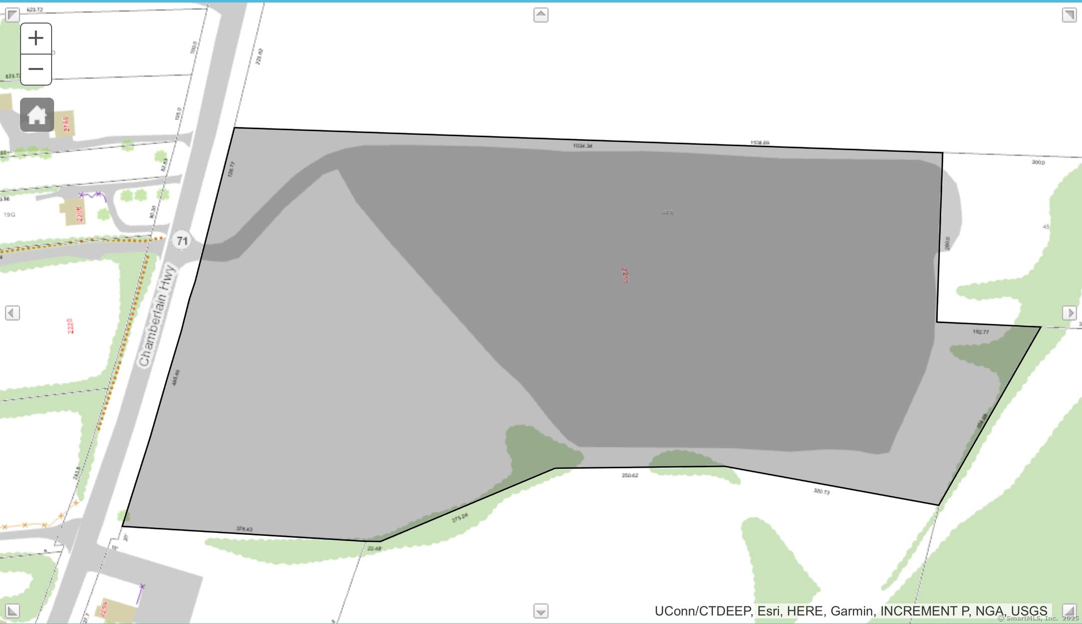 14 Acres Large flat land with over 600 foot frontage, possibilities for agricultural or horse, nursery, landscape companies or garden center.
