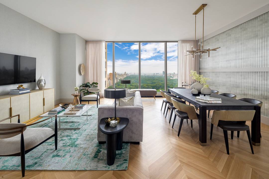Tower three bedroom with prime park exposures at Central Park Tower.