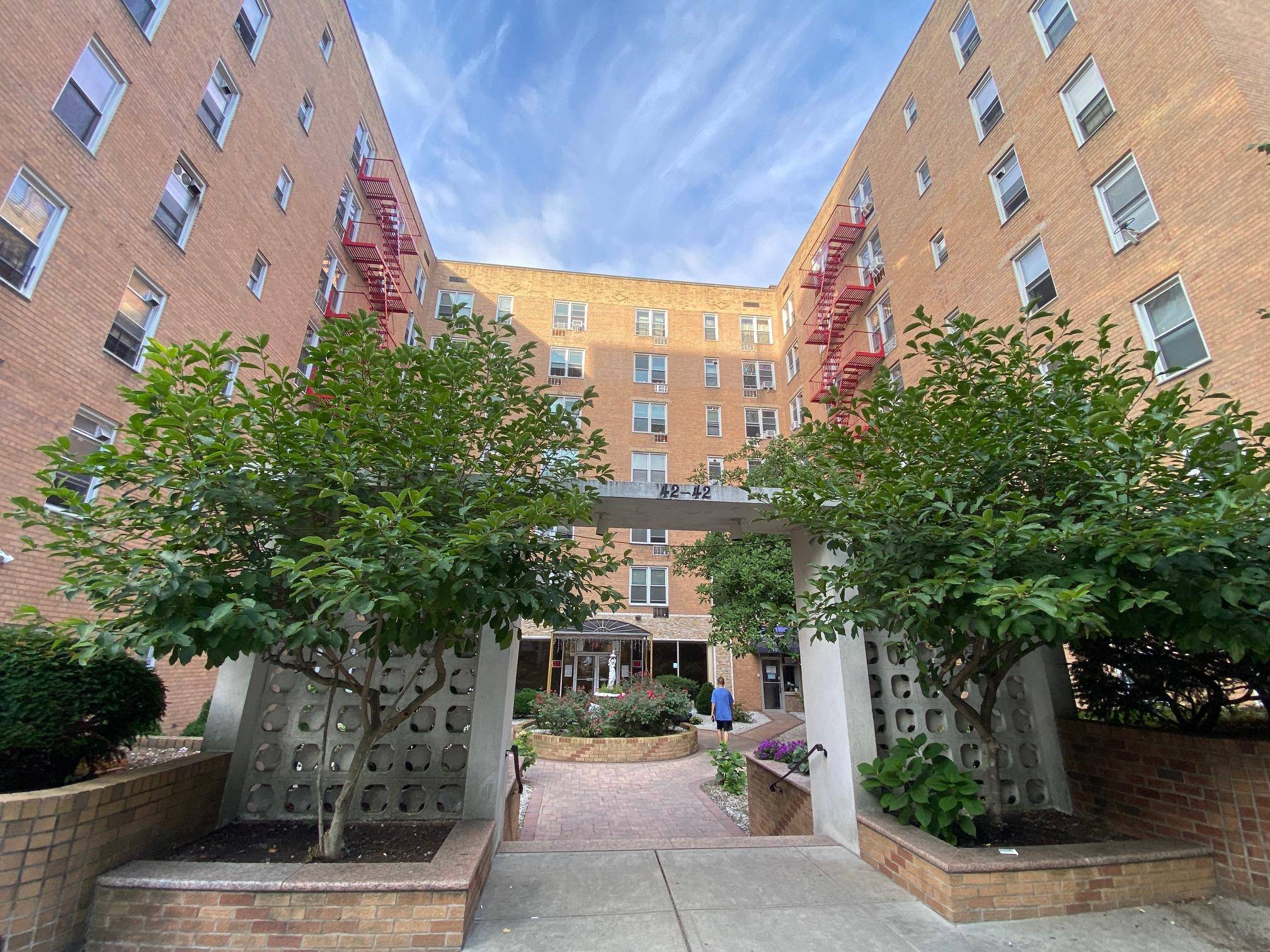 A beautiful one bedroom co op apartment is located on Colden Street downtown Flushing.