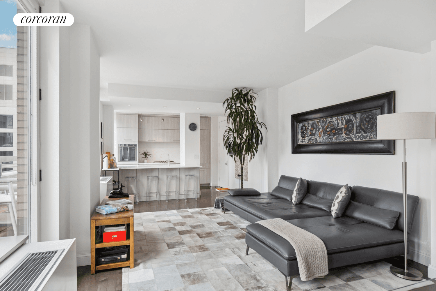 Welcome to apartment W21D at The Gotham Condominium, a 925 square foot 1 bedroom 1 bath exquisitely renovated home with a south facing 600 square foot terrace.
