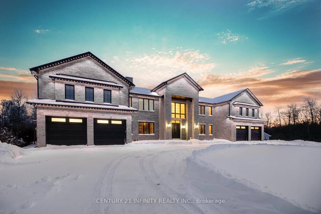 This Exquisitely Crafted, Custom Built 6 Bedroom Masterpiece Is 5, 547 Sqft, Only 1 Year Young amp ; Situated On A Spacious 4 Acre Lot In The Heart Of Bowmanville, ...