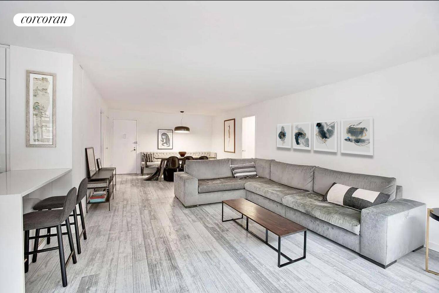 Designer Curated One Bedroom with Home Office at The Stewart House Greenwich Village Welcome to this expansive, sun drenched, fully renovated one bedroom residence with a dedicated home office, located ...